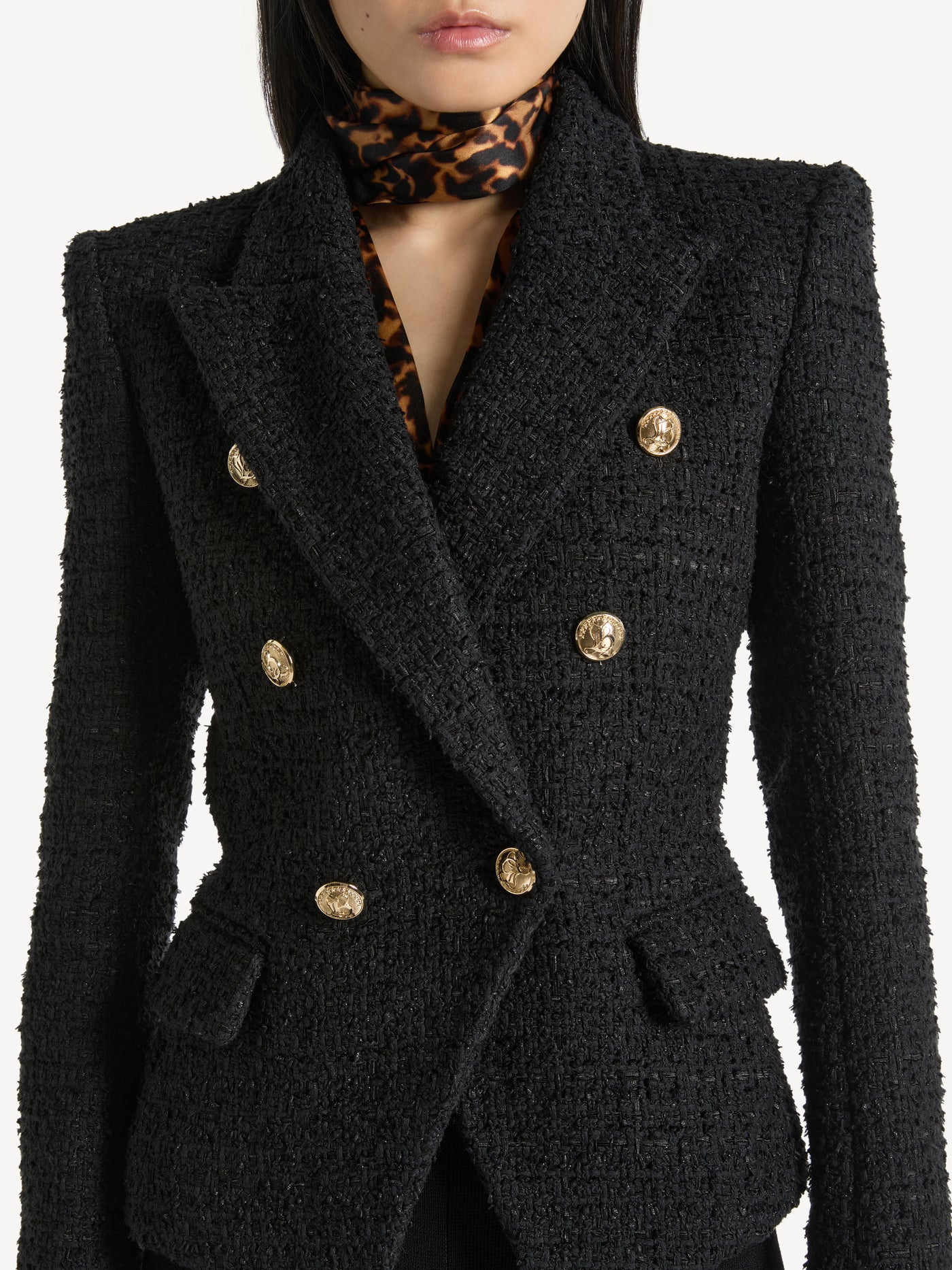 Tweed 6-button jacket