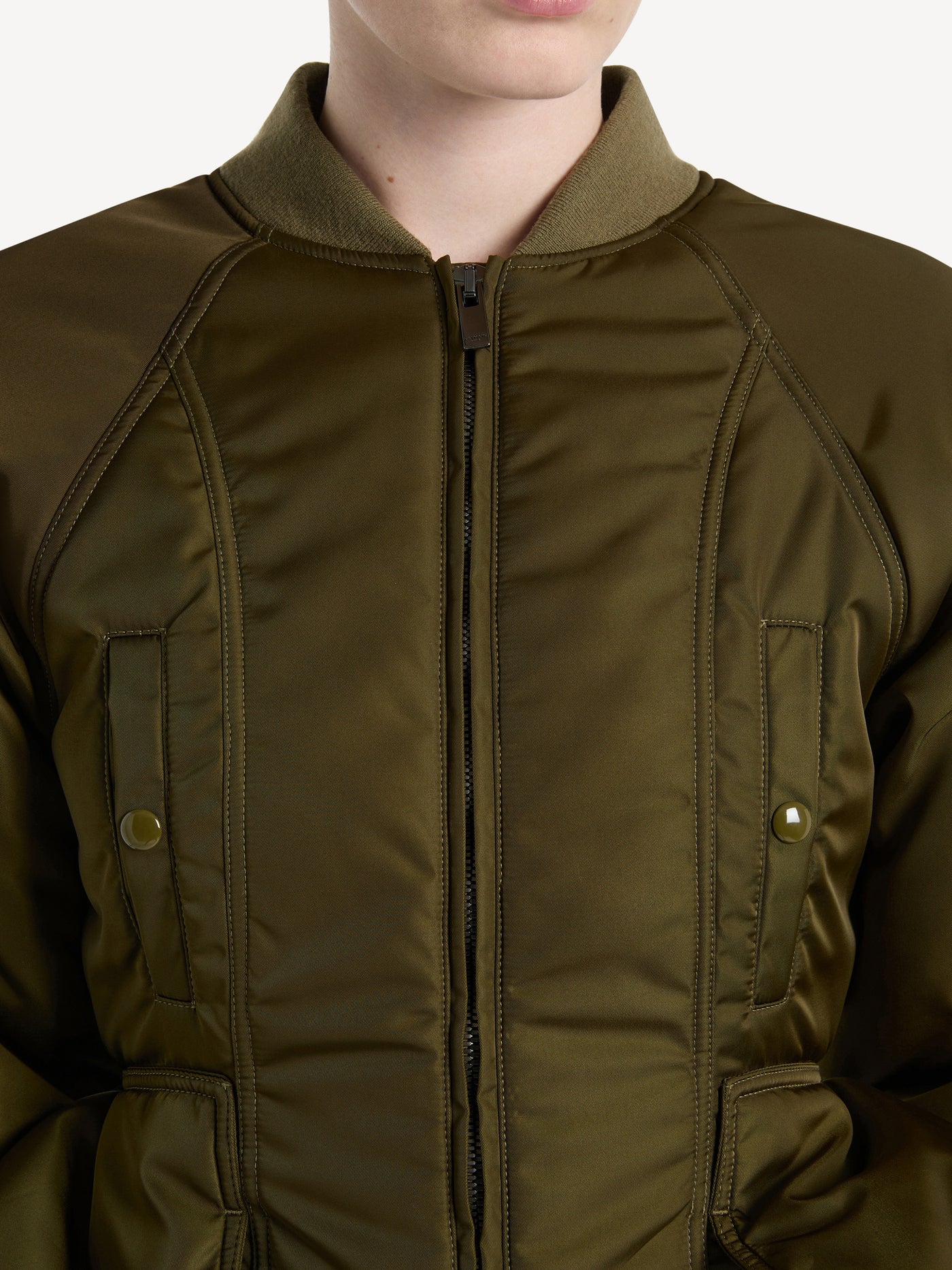 Nylon signature bomber jacket