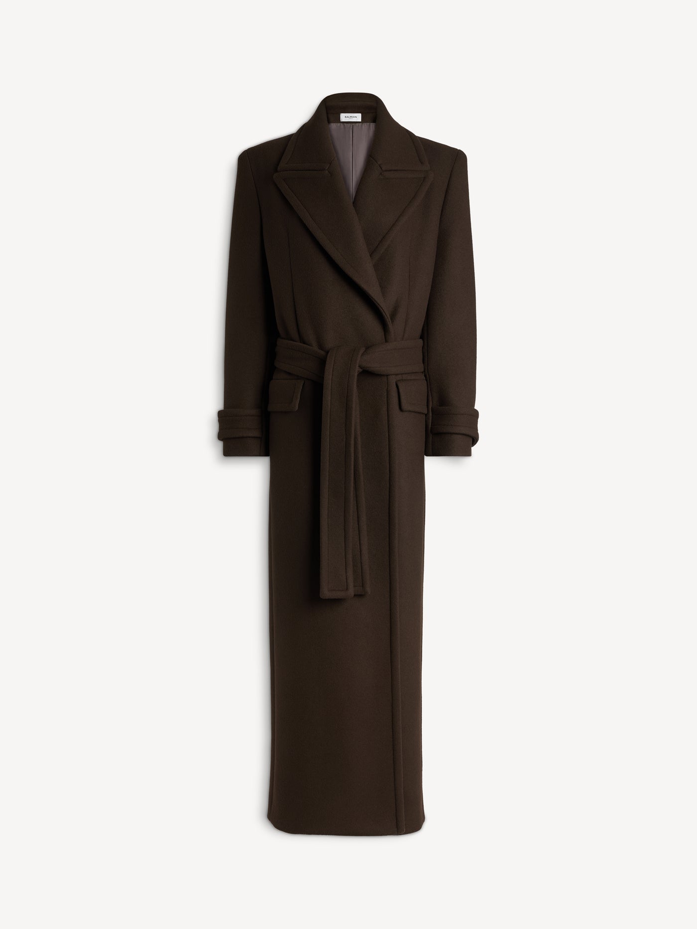 Belted wool cloth coat