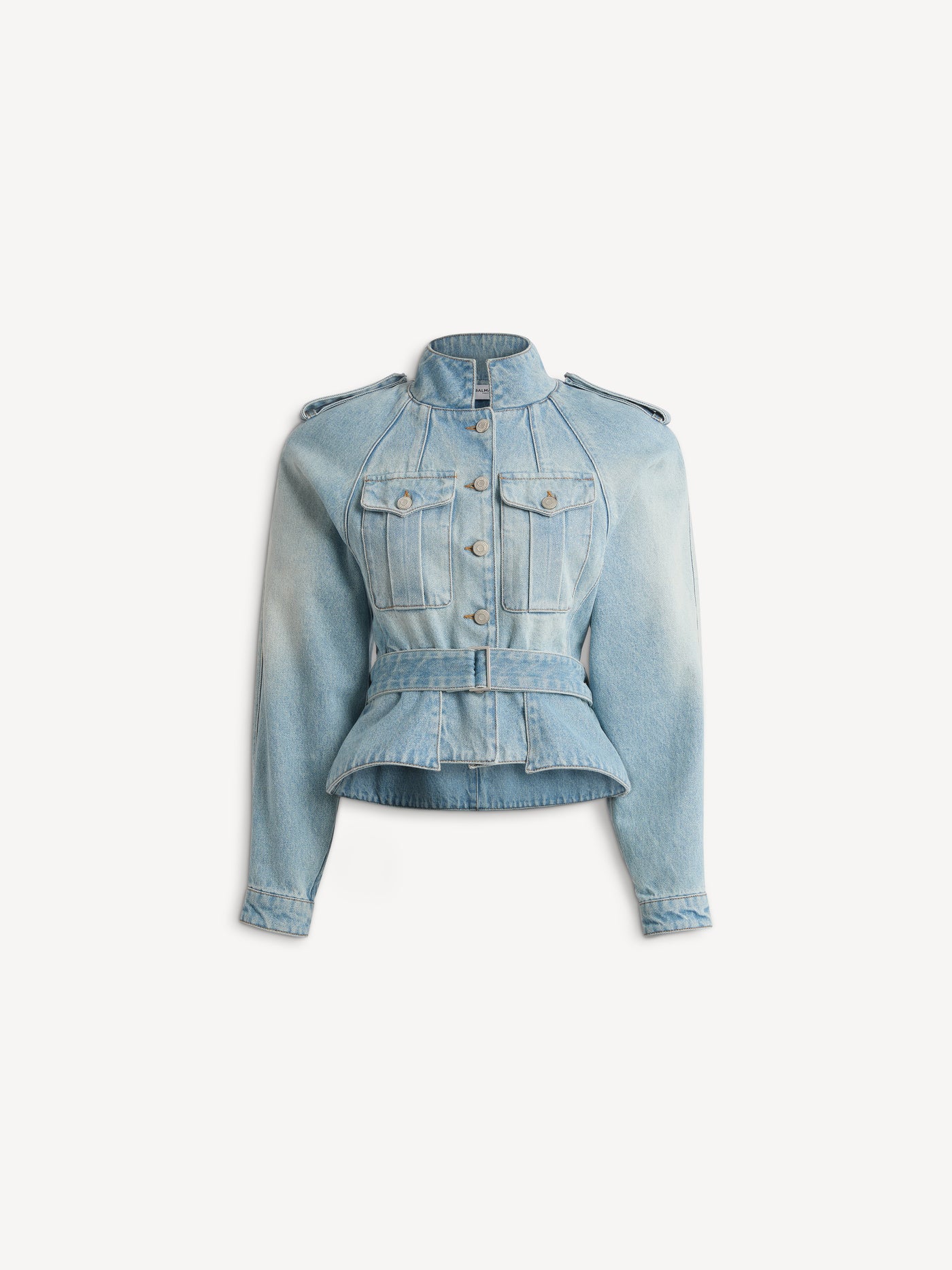 Signature jacket in faded denim