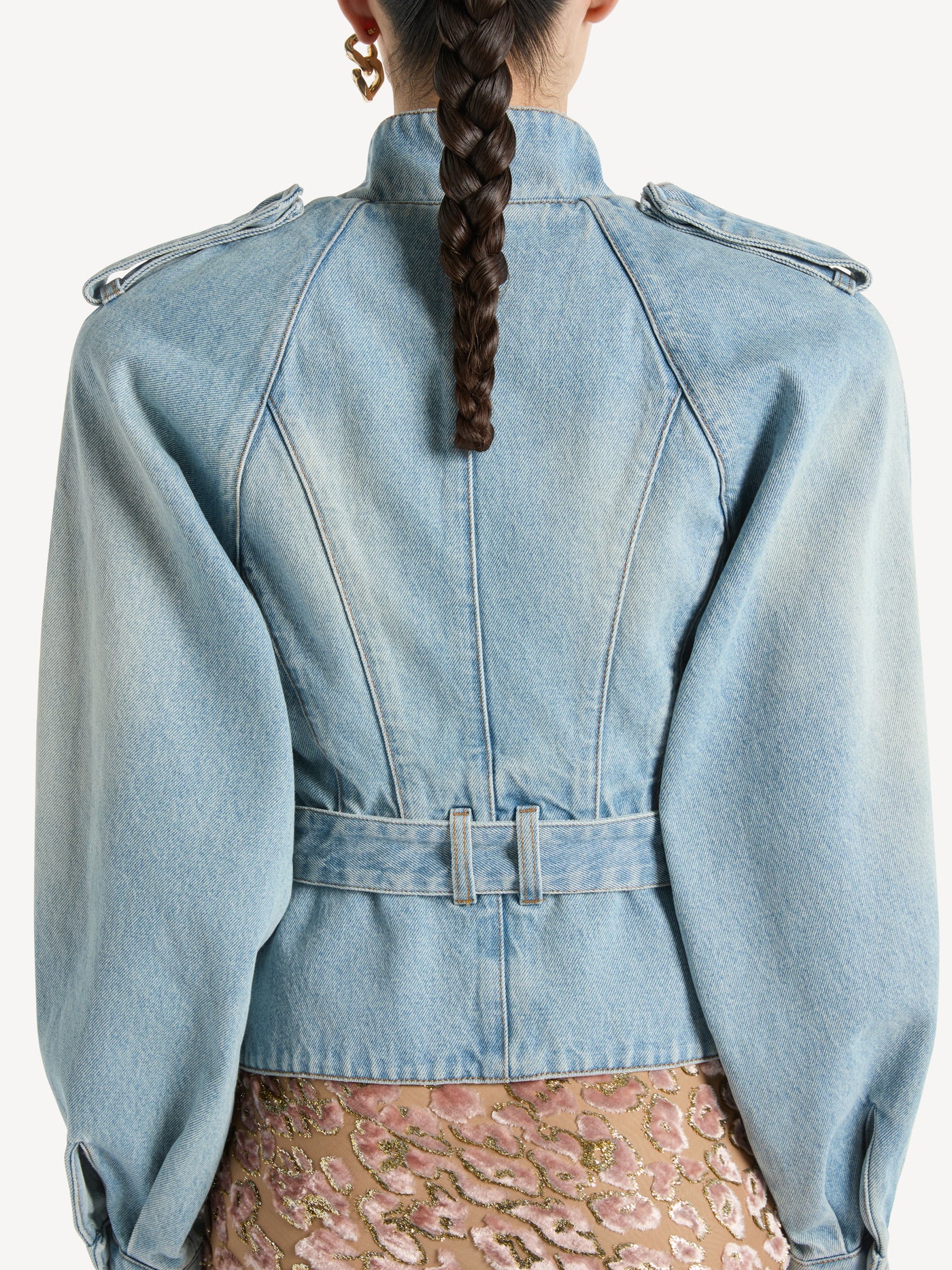 Signature jacket in faded denim