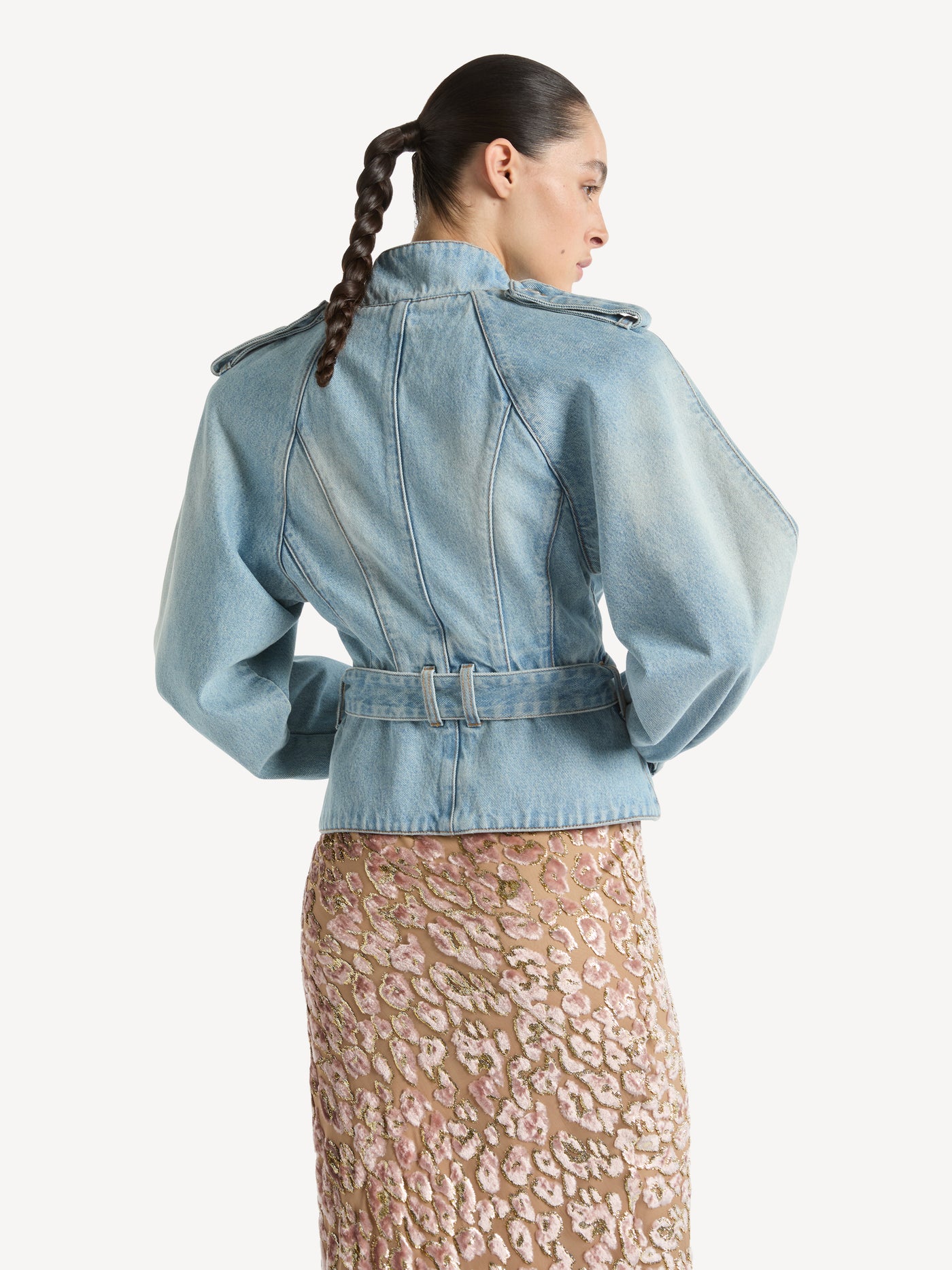 Signature jacket in faded denim