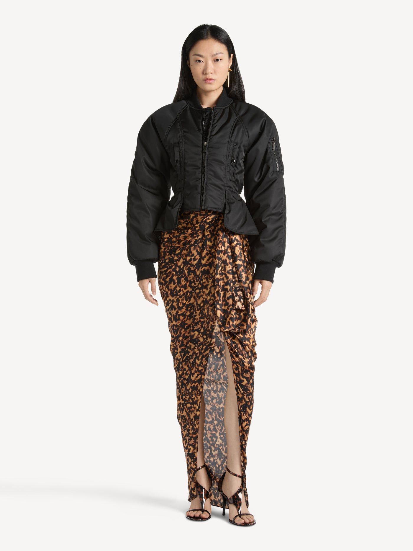 Signature bomber jacket in nylon