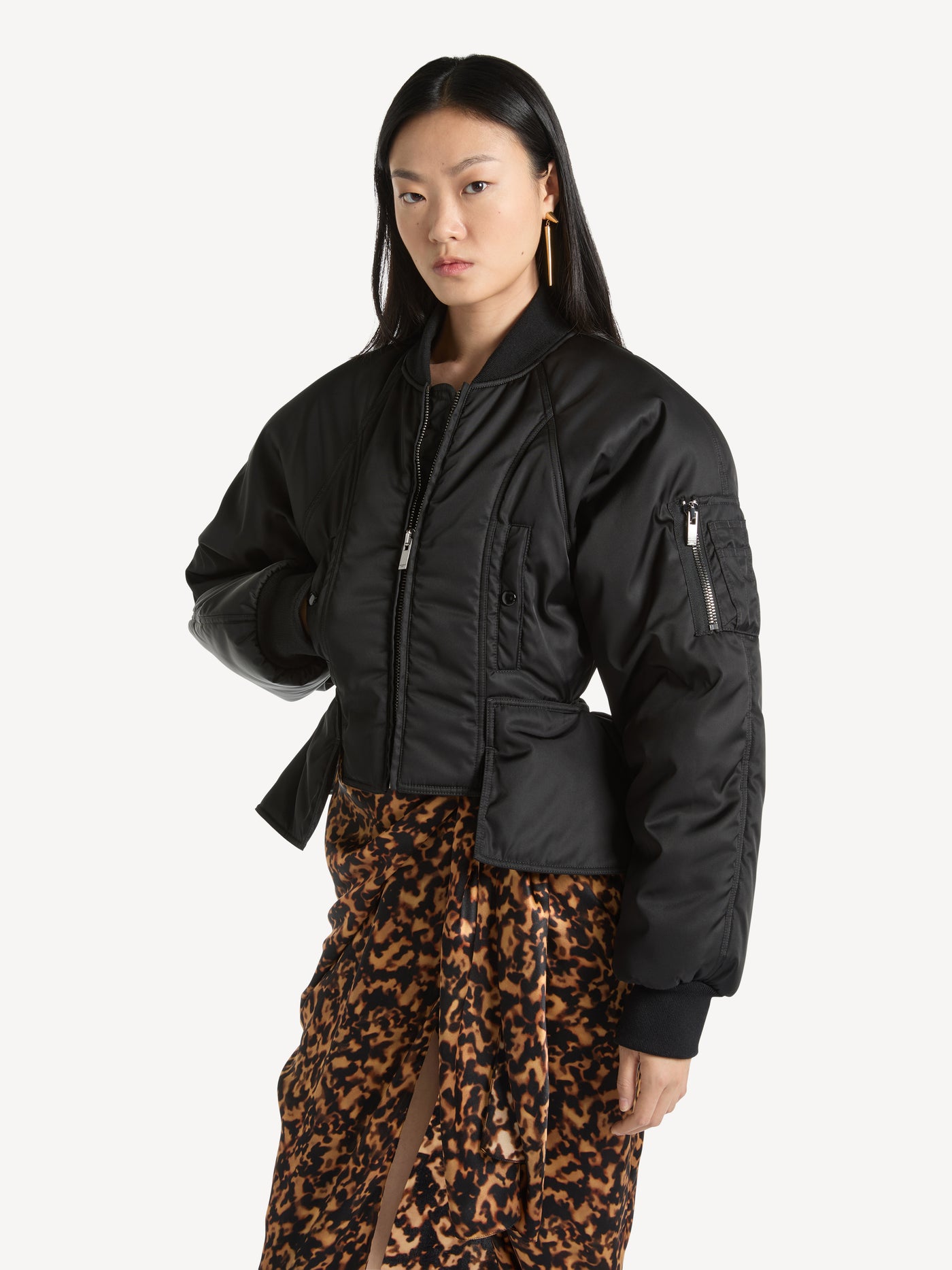 Signature bomber jacket in nylon