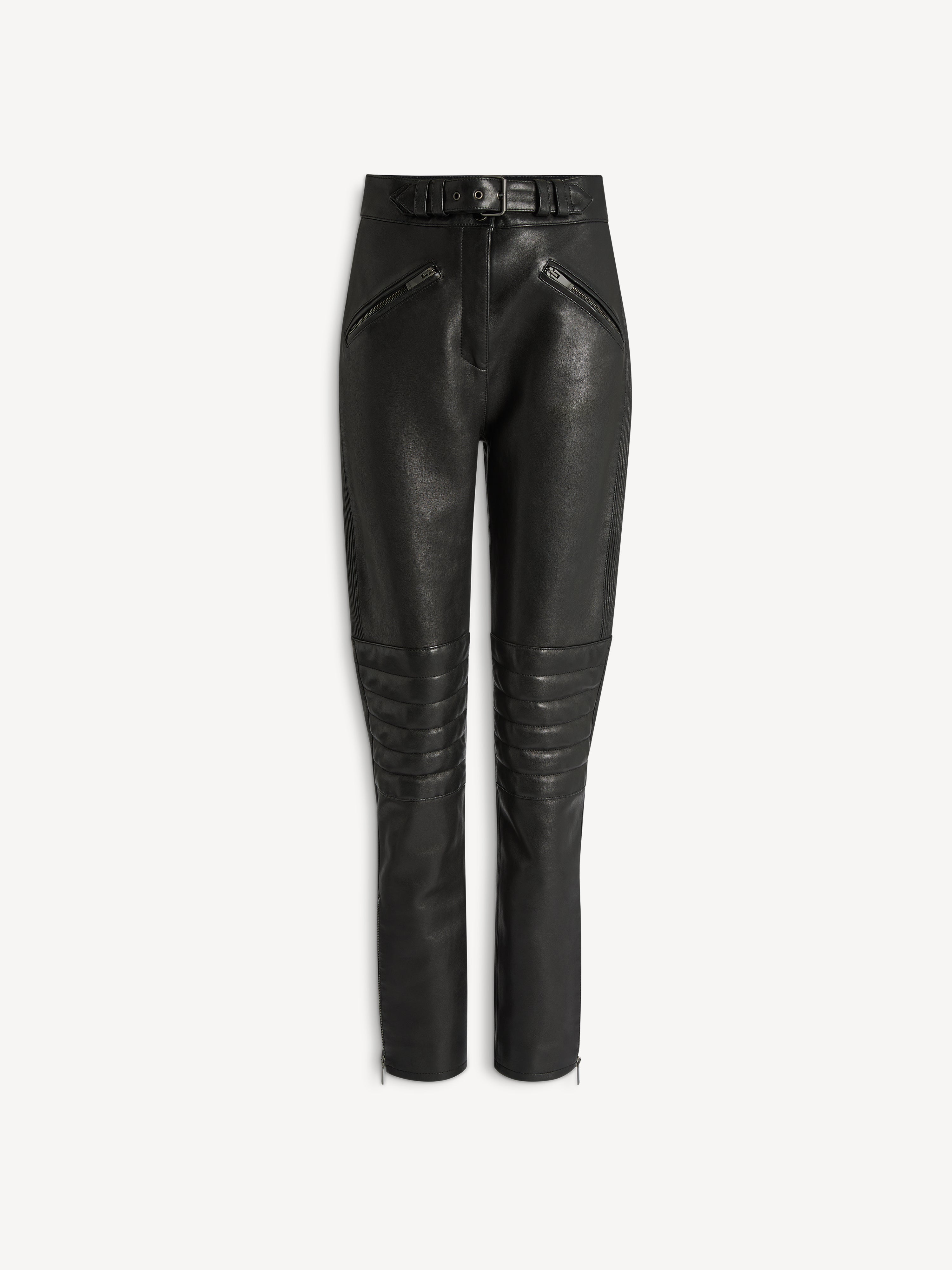 Lambskin biker trousers Black - Women I Balmain