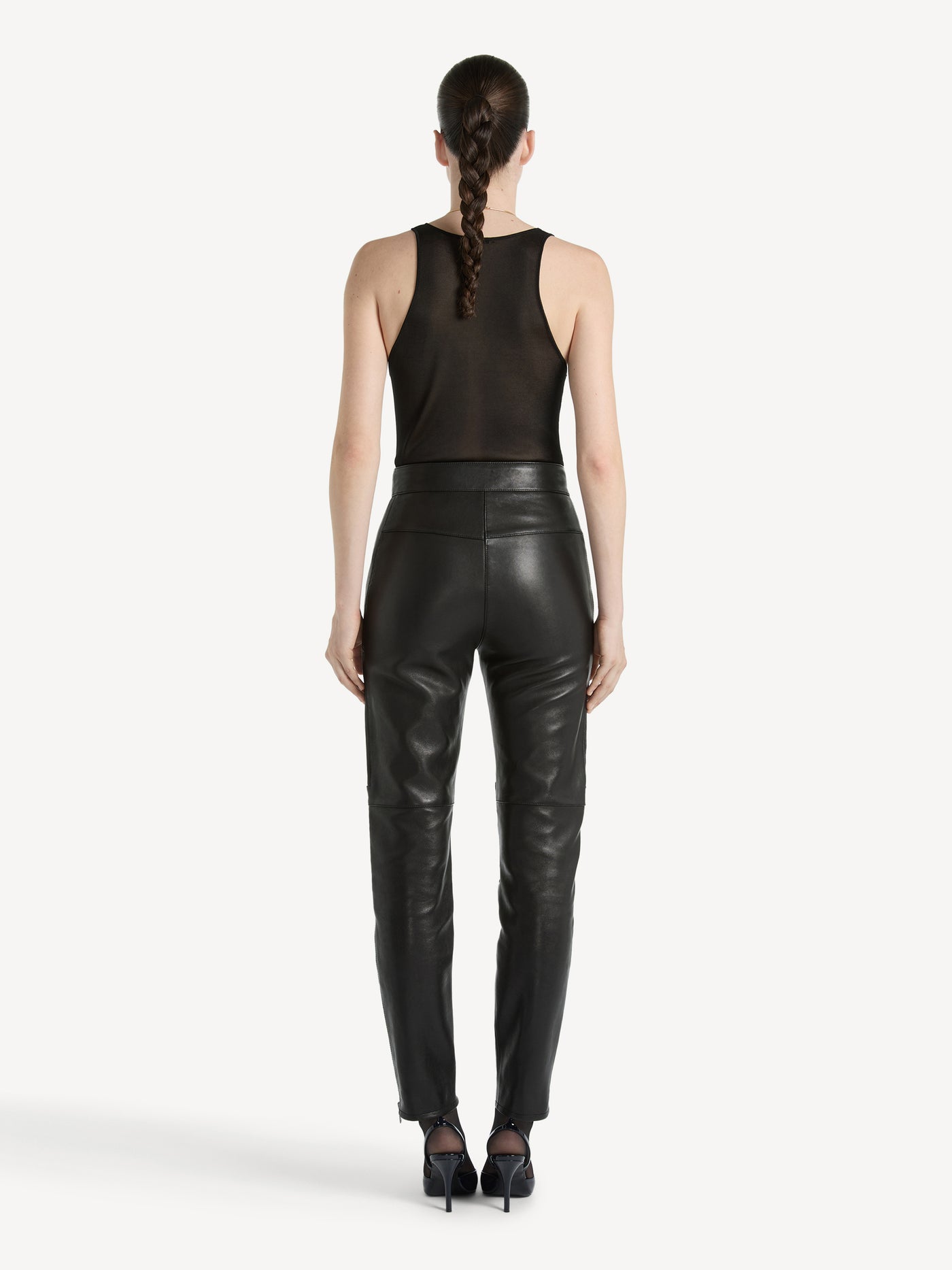 Lambskin biker trousers