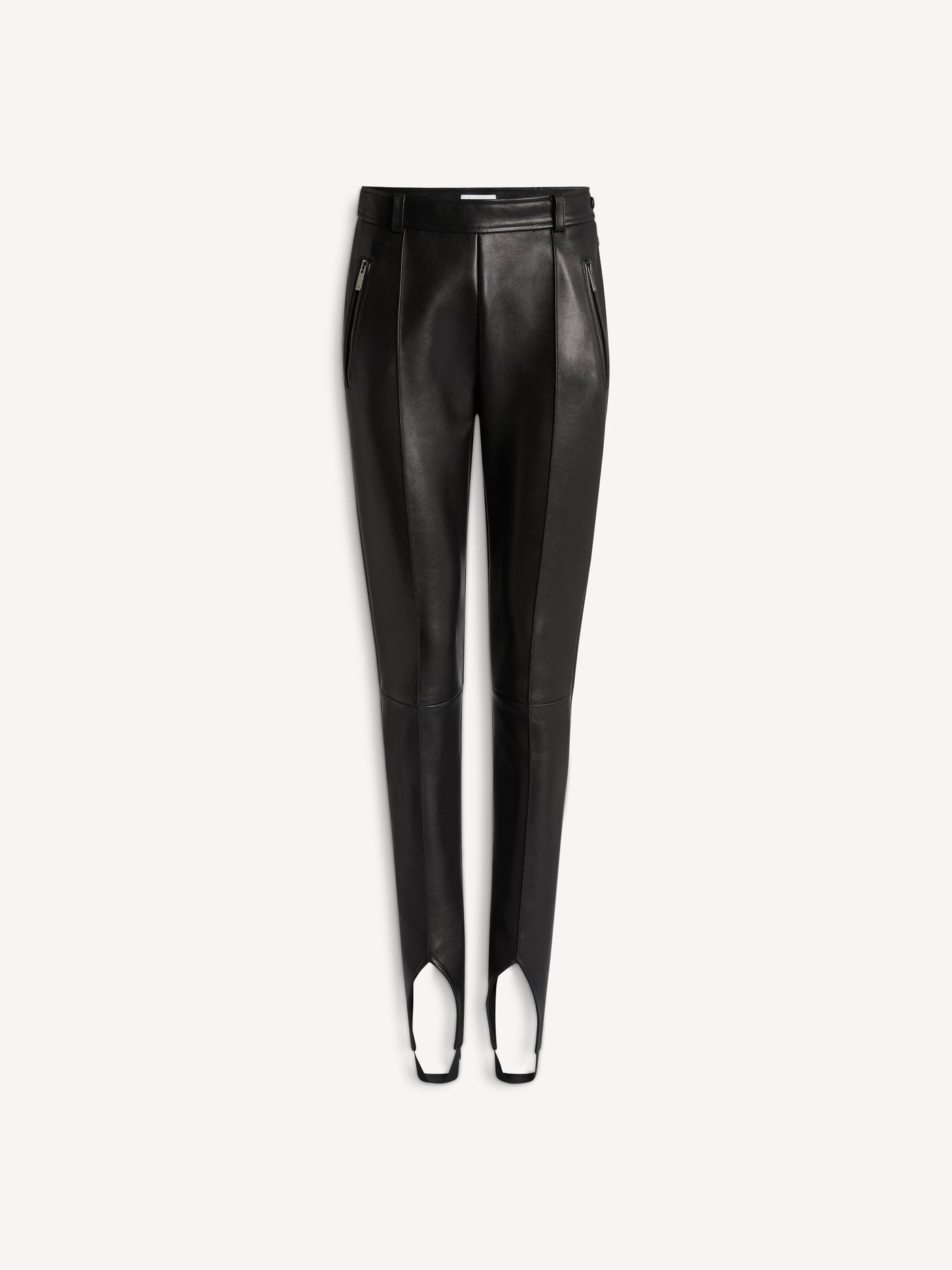 Lambskin trousers with stirrup