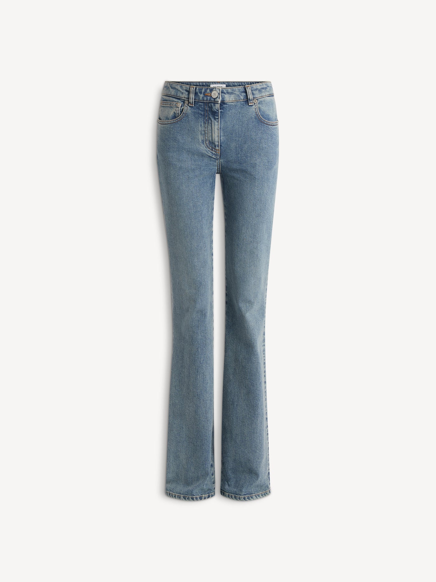 Bootcut faded denim jeans