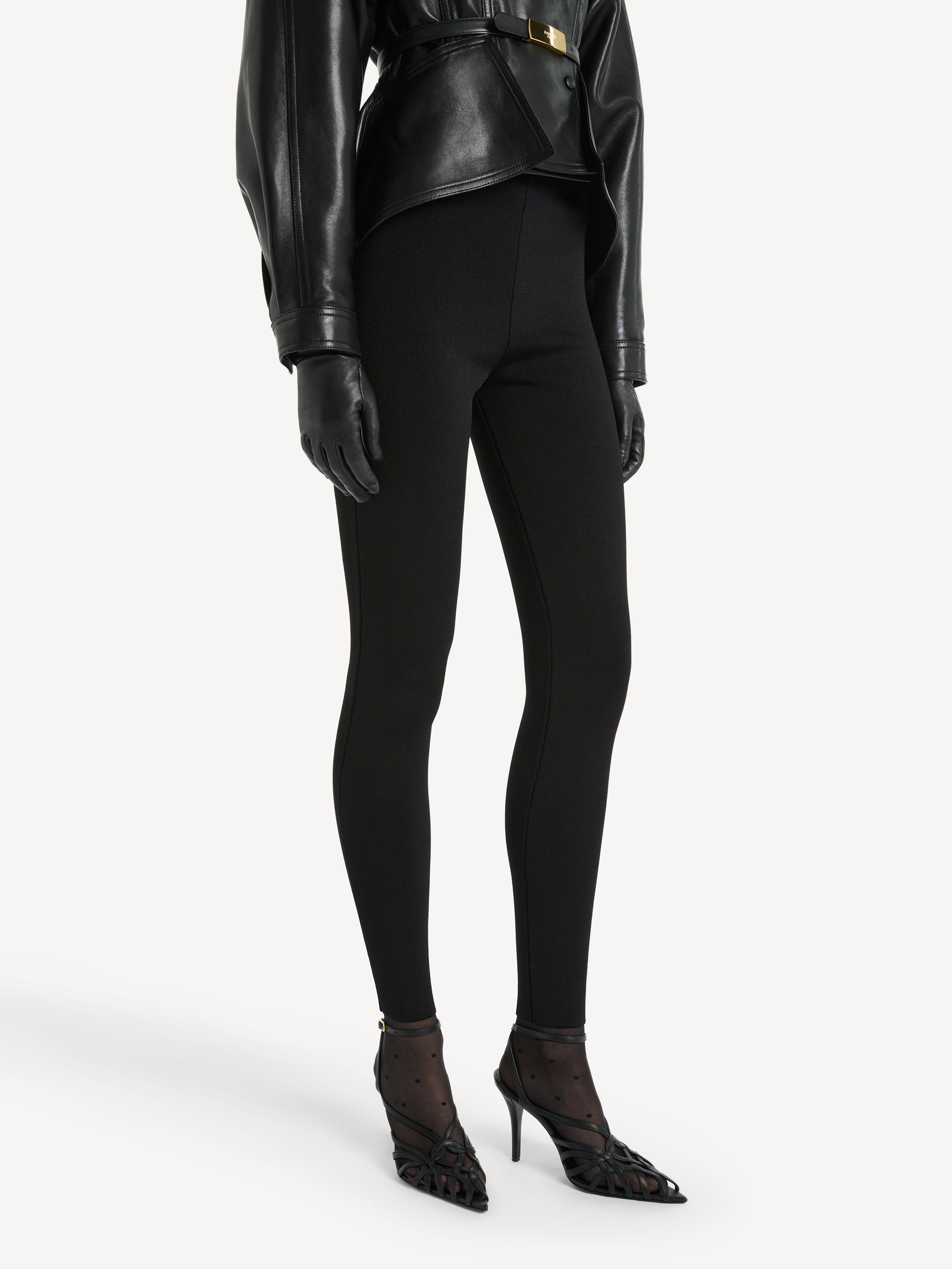 ミラノジャージー製 ハイウエストパンツ 黒 - レディース | BALMAIN