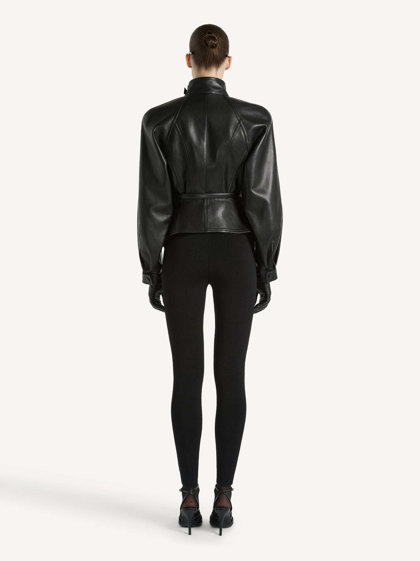 High-waisted Milano jersey trousers