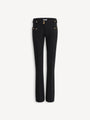 Pleated wool gabardine trousers
