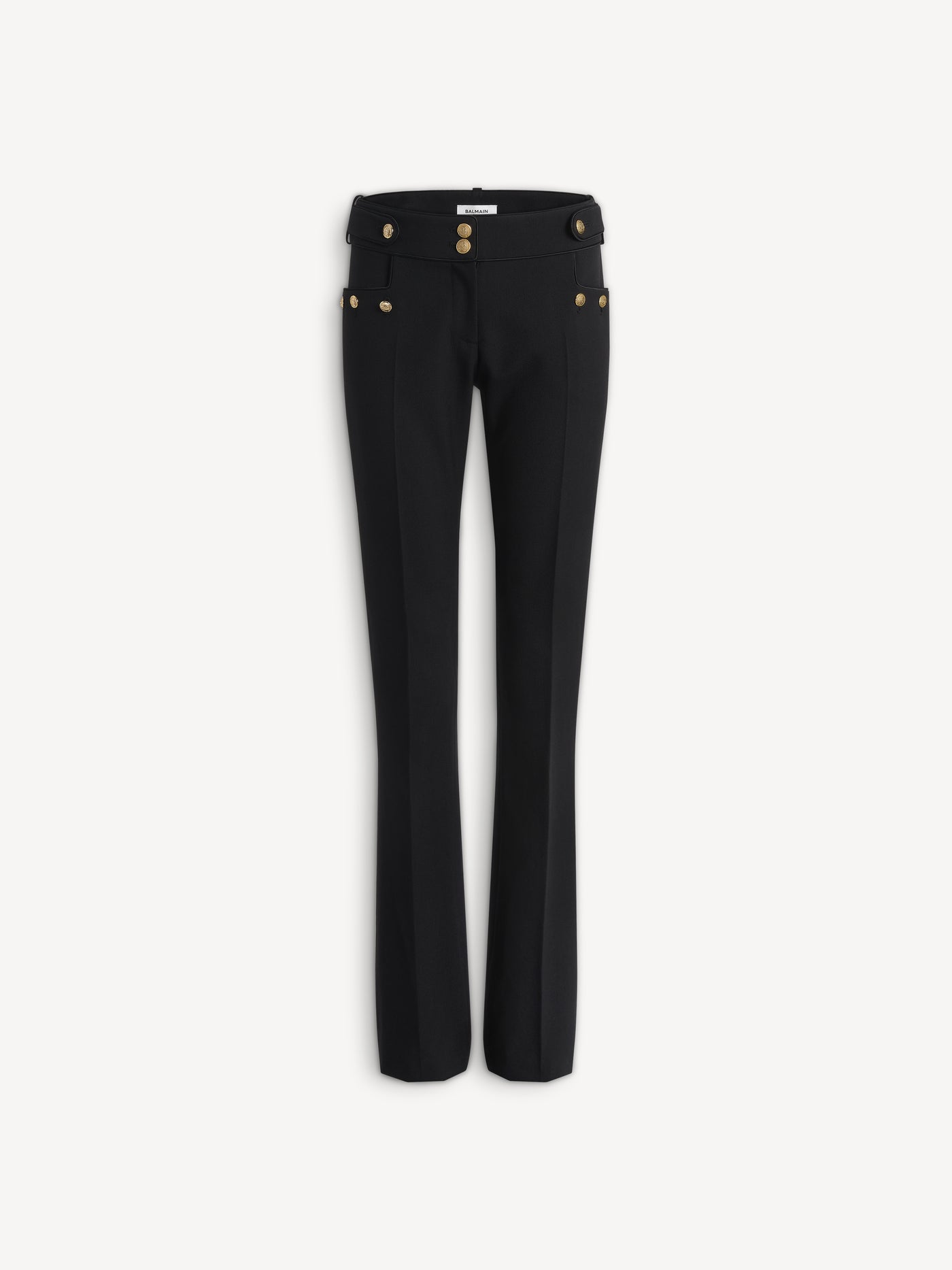 Pleated wool gabardine trousers