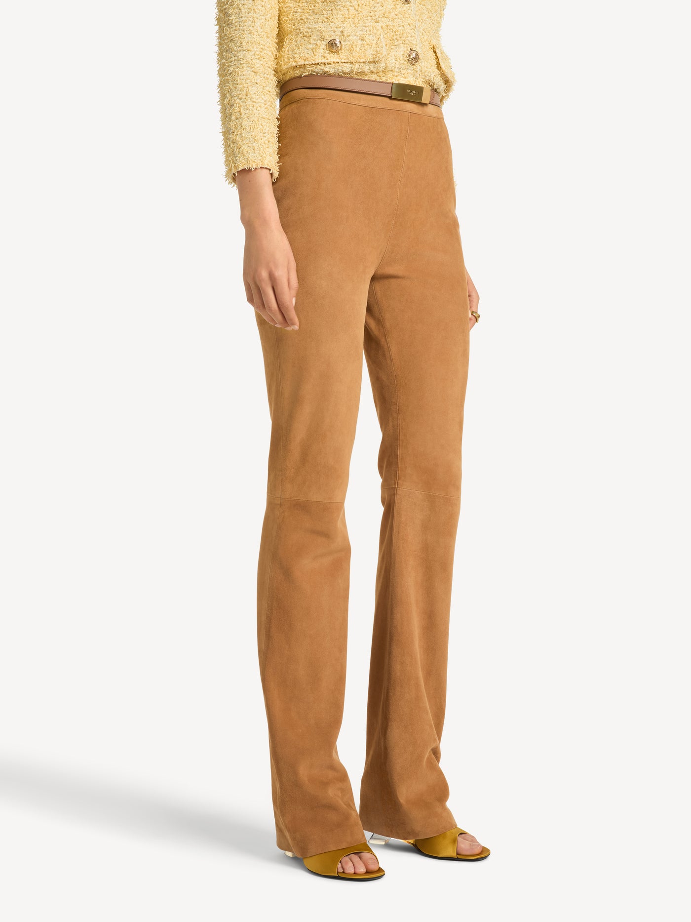 Suede lambskin trousers