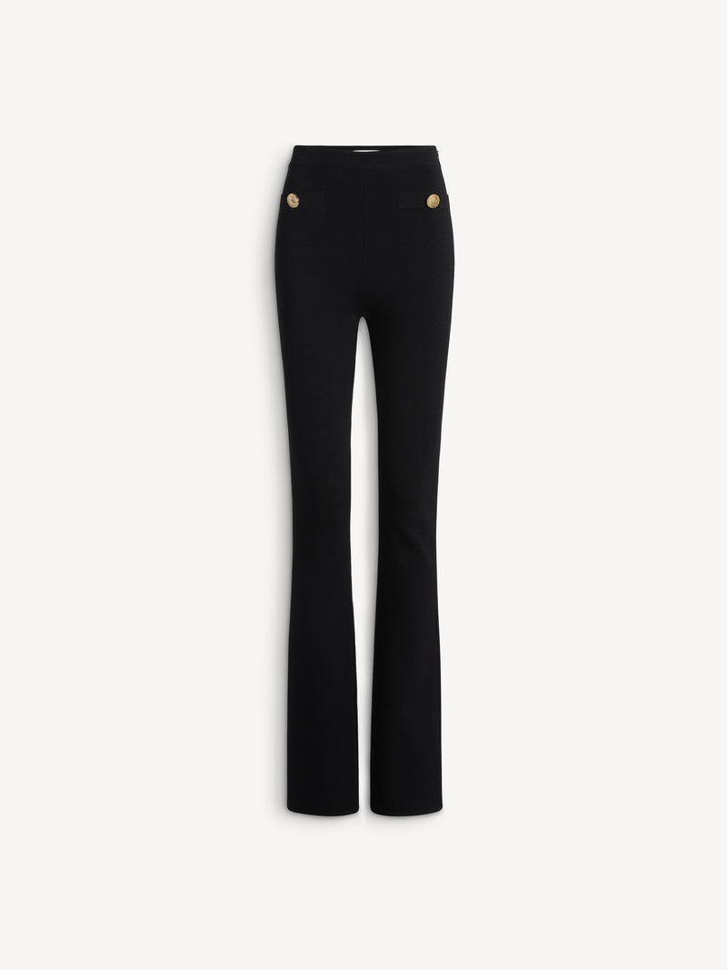 Pantalones de talle alto de punto milano