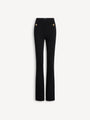 High-waisted Milano jersey trousers