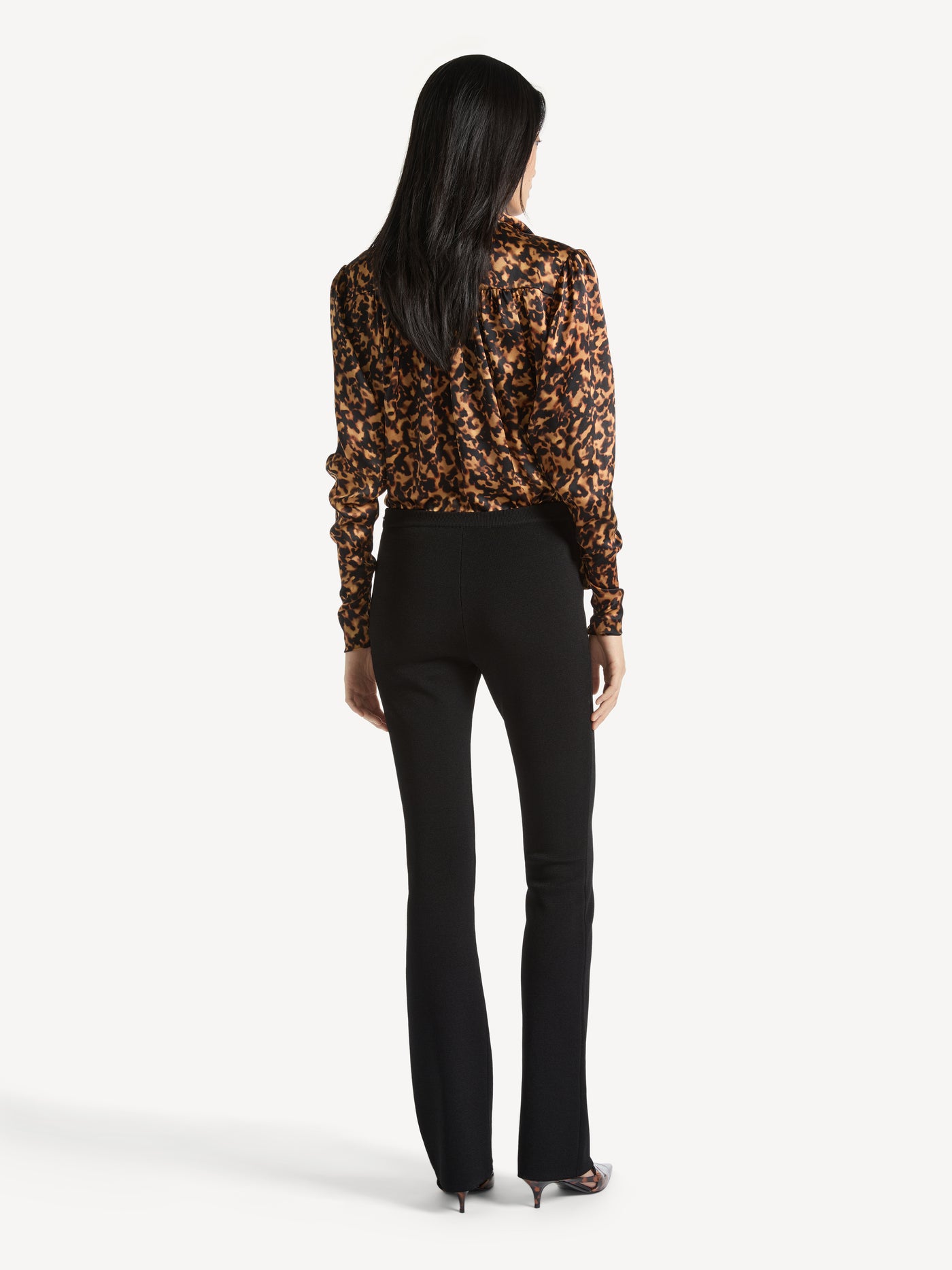 High-waisted Milano jersey trousers