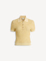 Knit tweed polo shirt