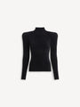 Fluffy ribbed knit jumper