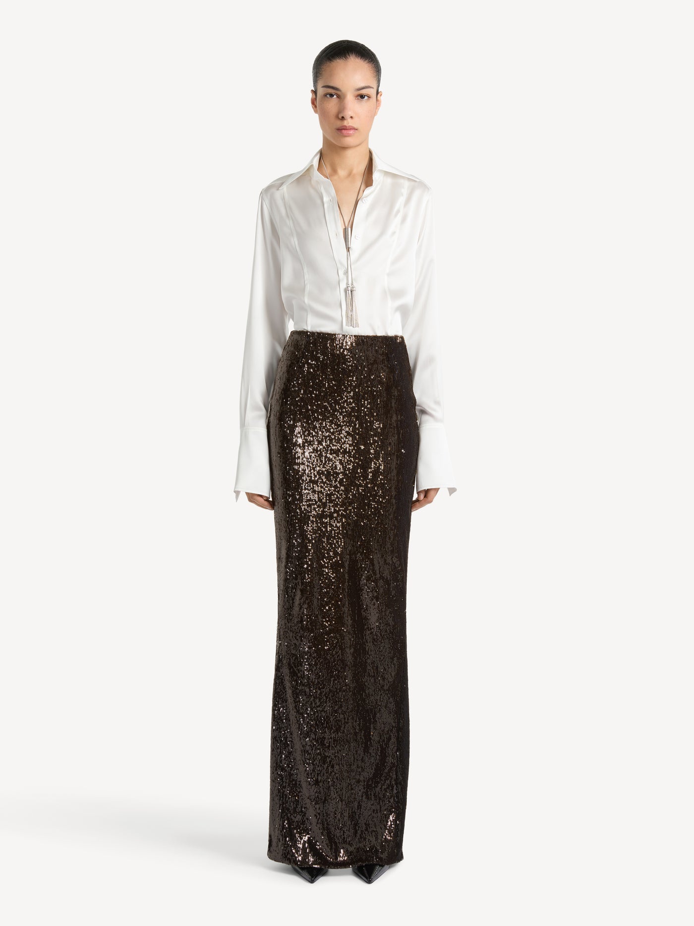 Silk satin shirt
