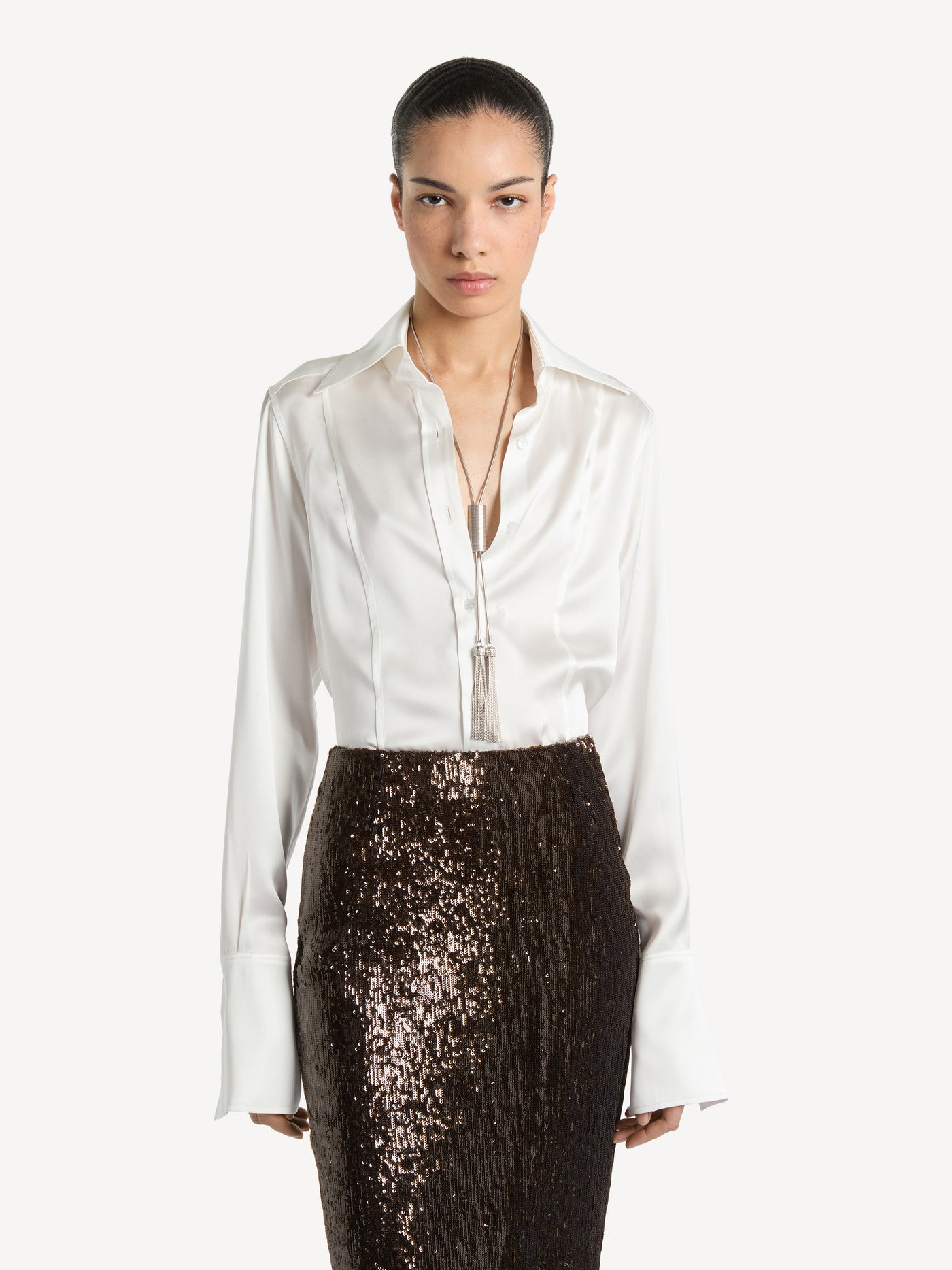 Silk satin shirt