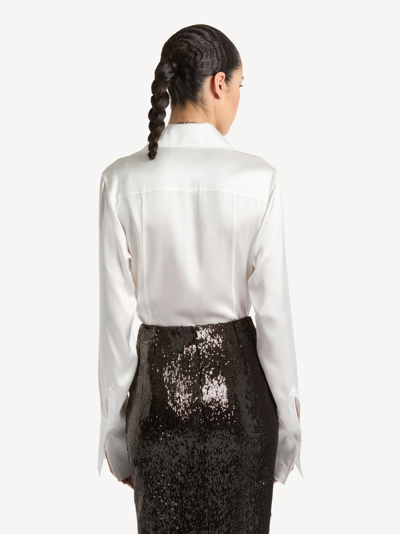 Silk satin shirt