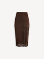 Knit midi skirt with lace