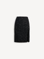 Sequinned tweed midi skirt