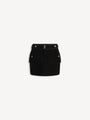 Short suede skirt