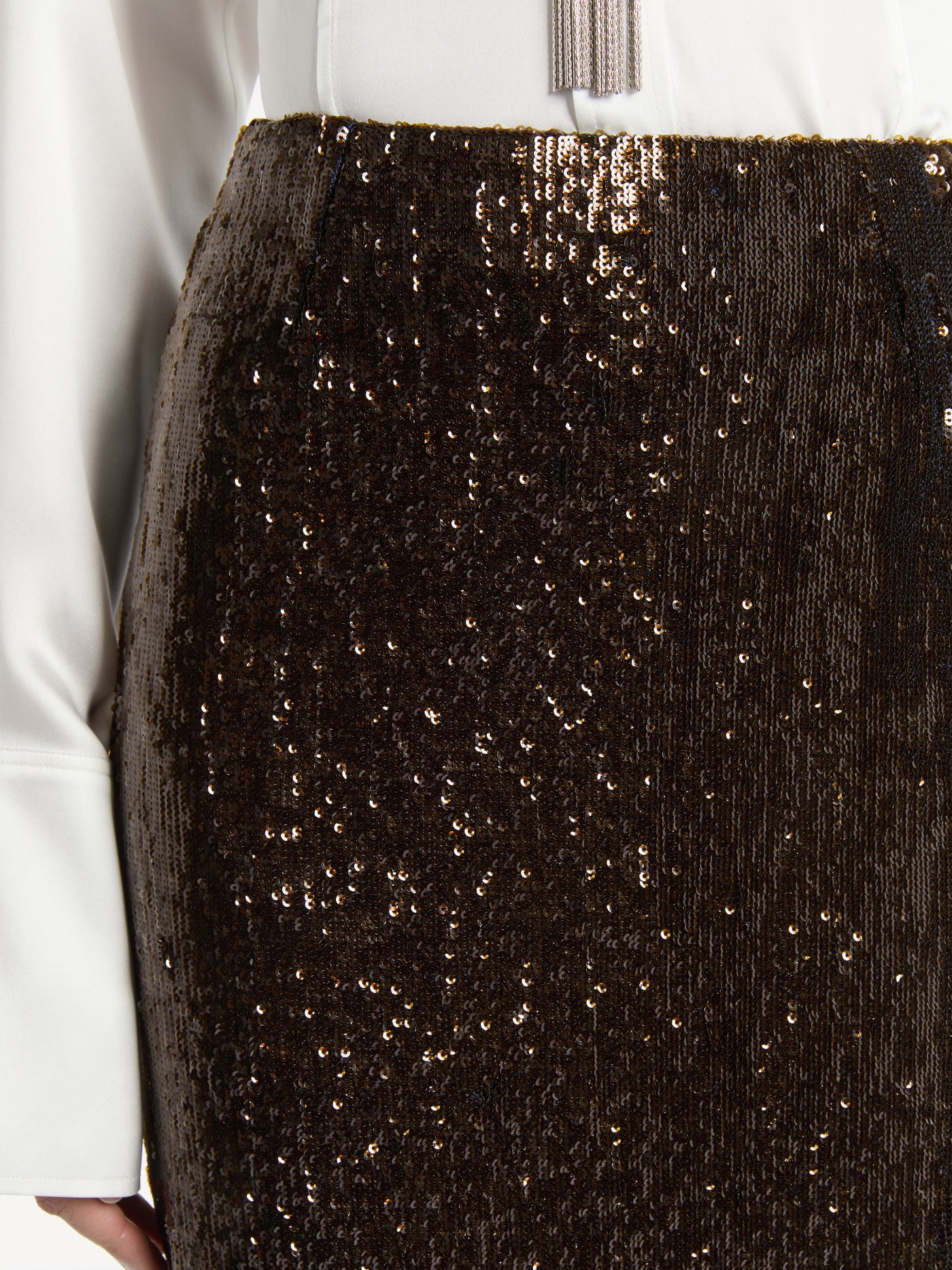 Sequinned long skirt