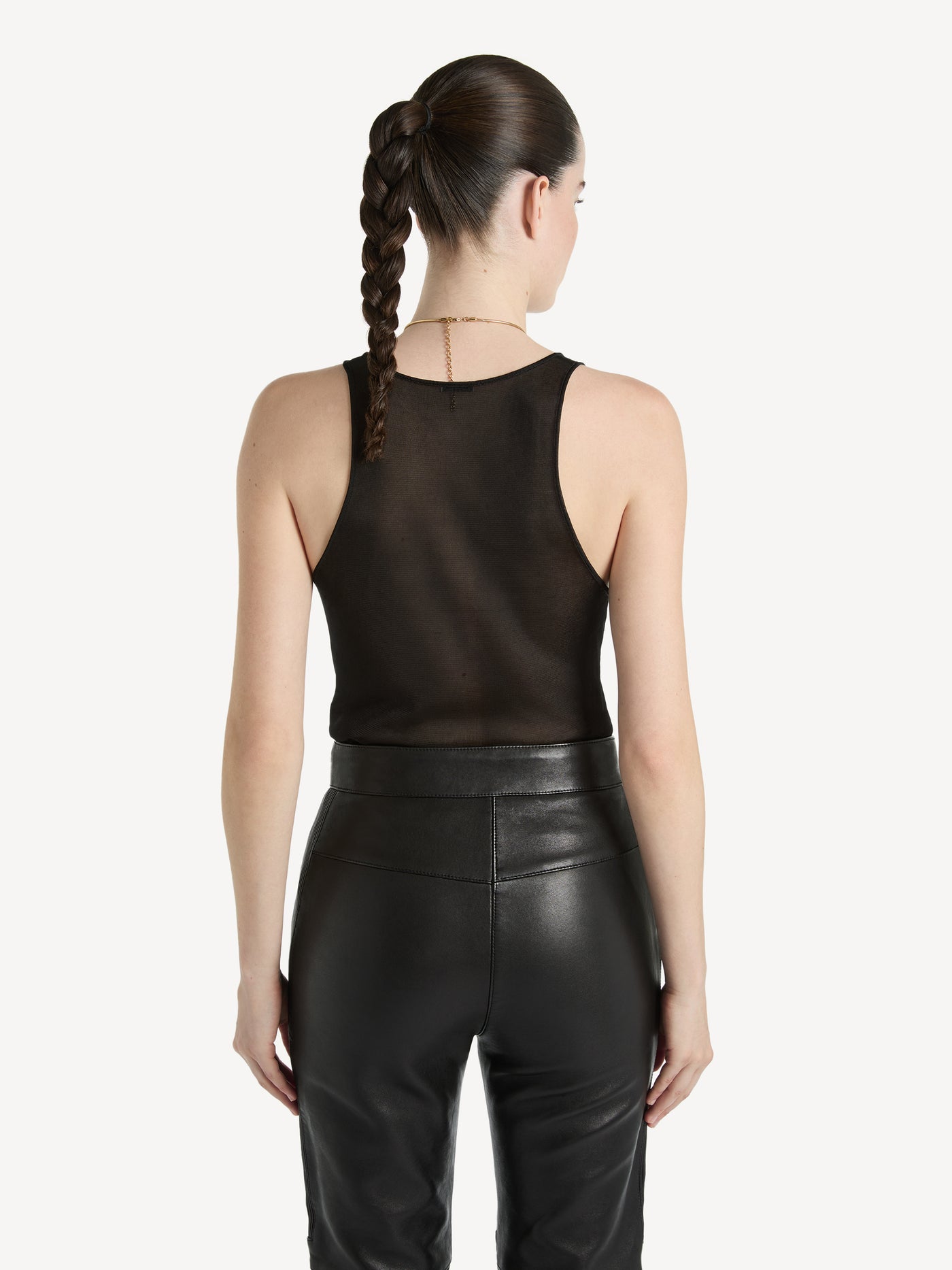 Knit vest top with lace