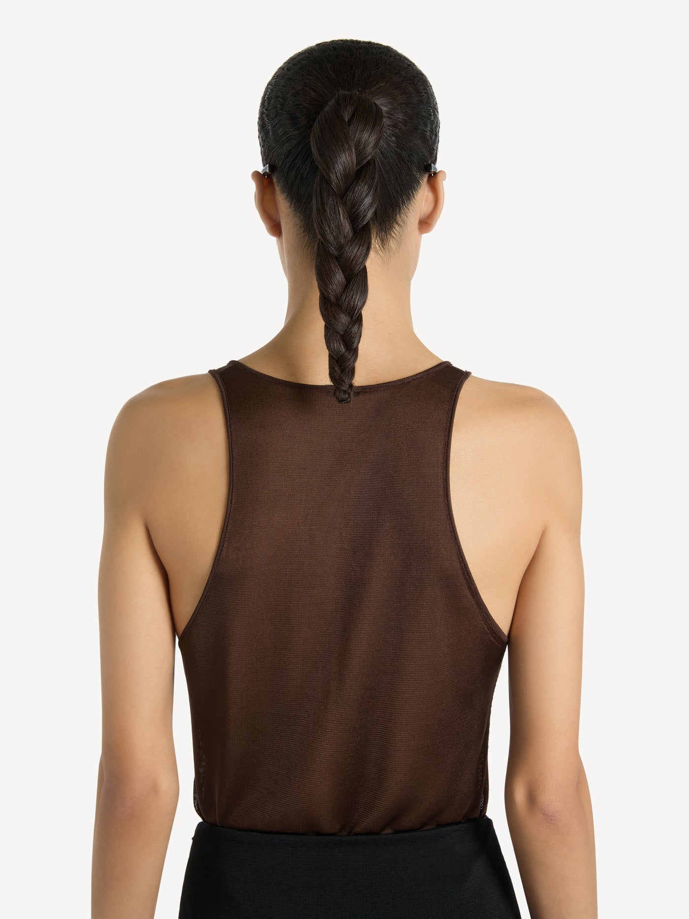 Knit vest top with lace