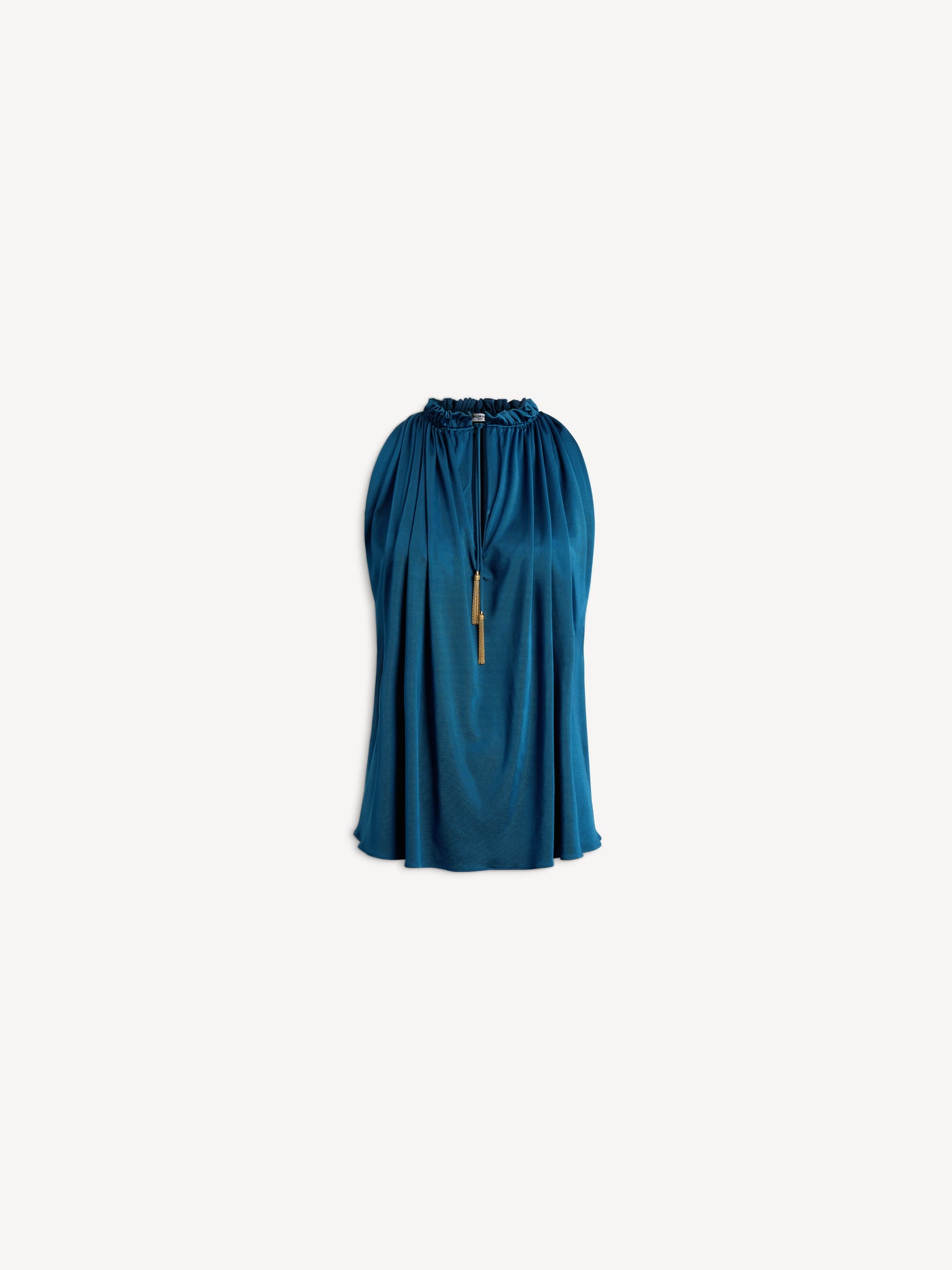Pleated flowing jersey top