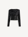 Sequinned top with bow