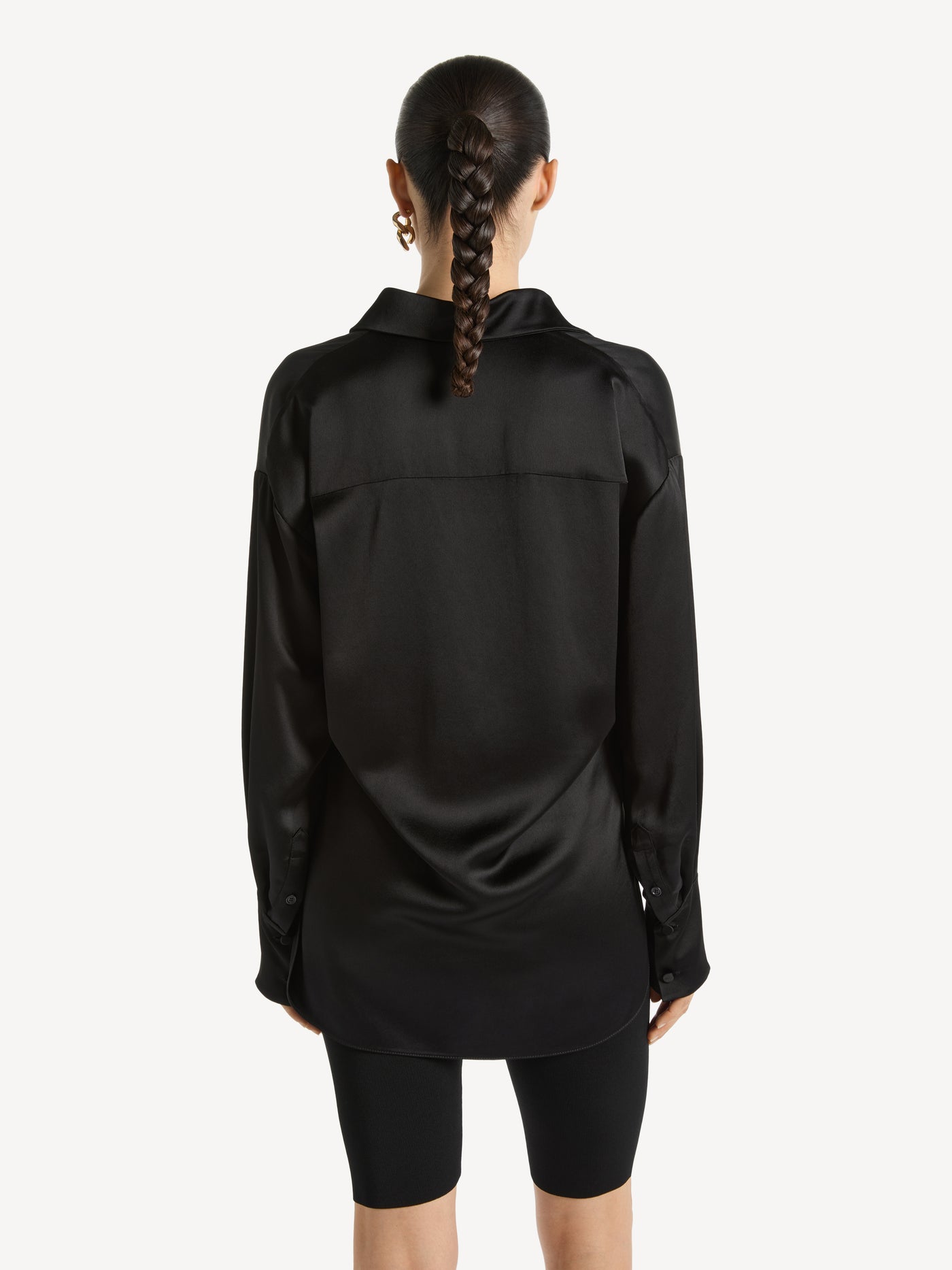 Satin blouse with twist detail
