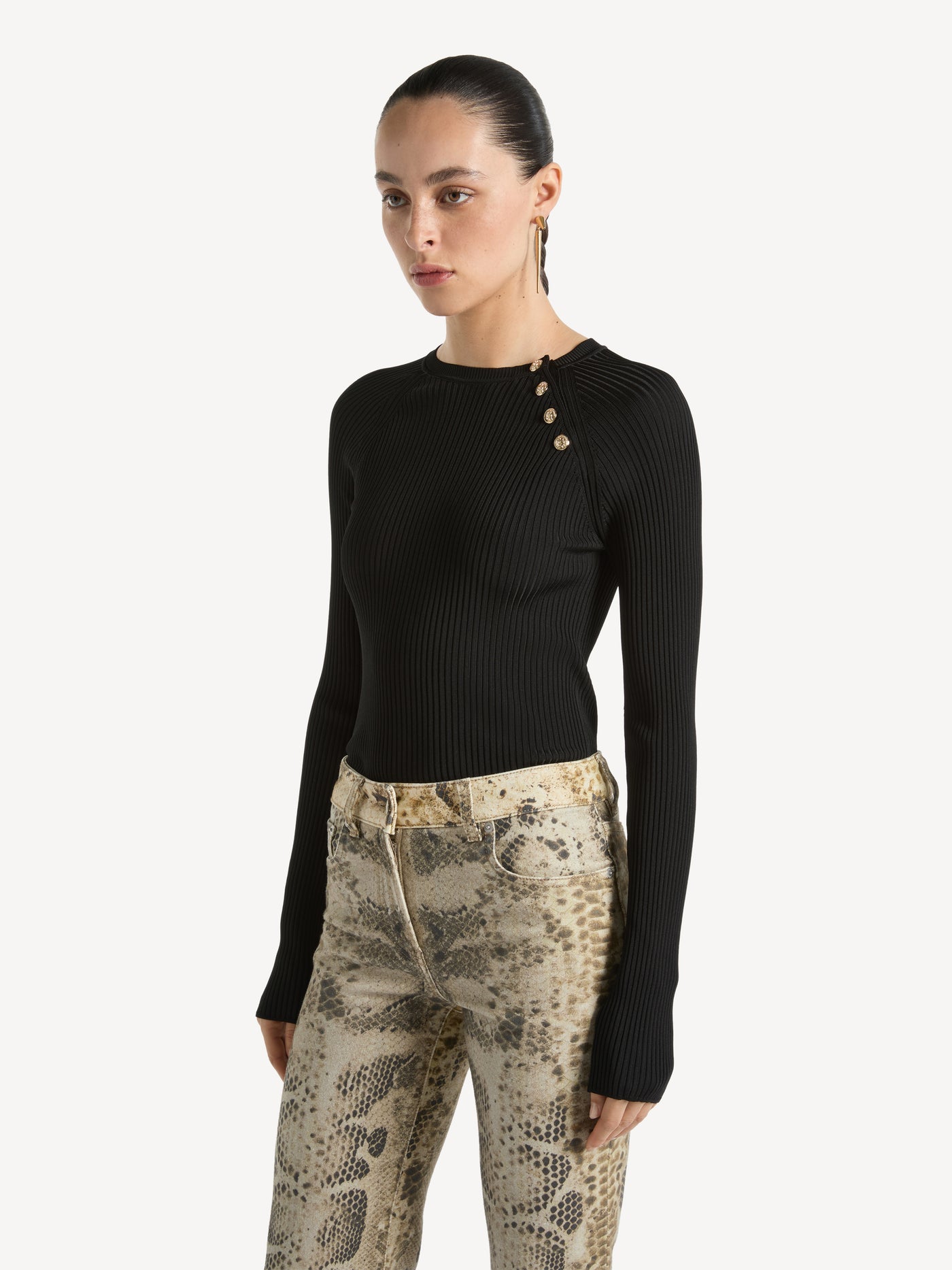 Pullover in maglia a coste