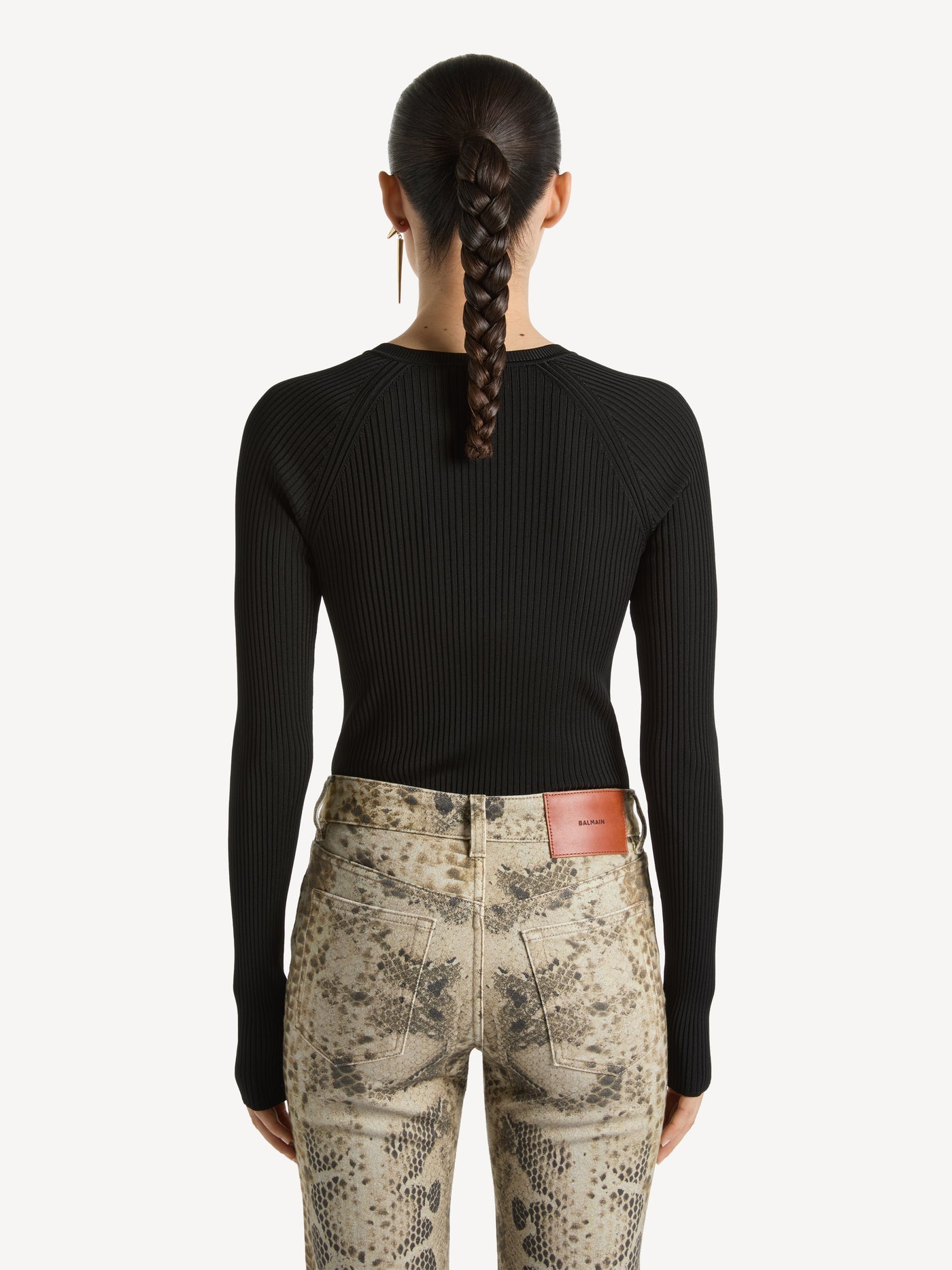 Pullover in maglia a coste