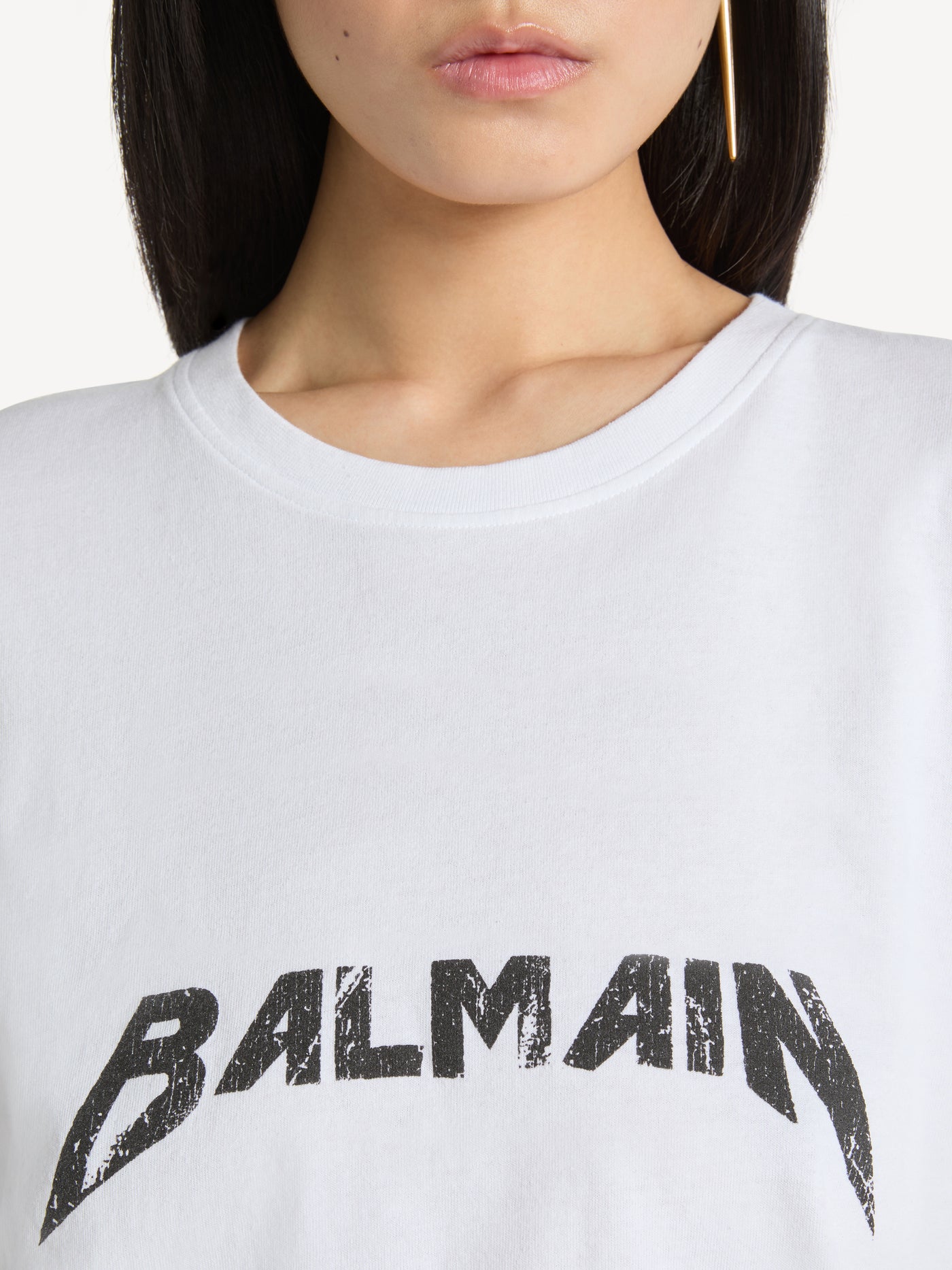 T-shirt with Balmain Band print