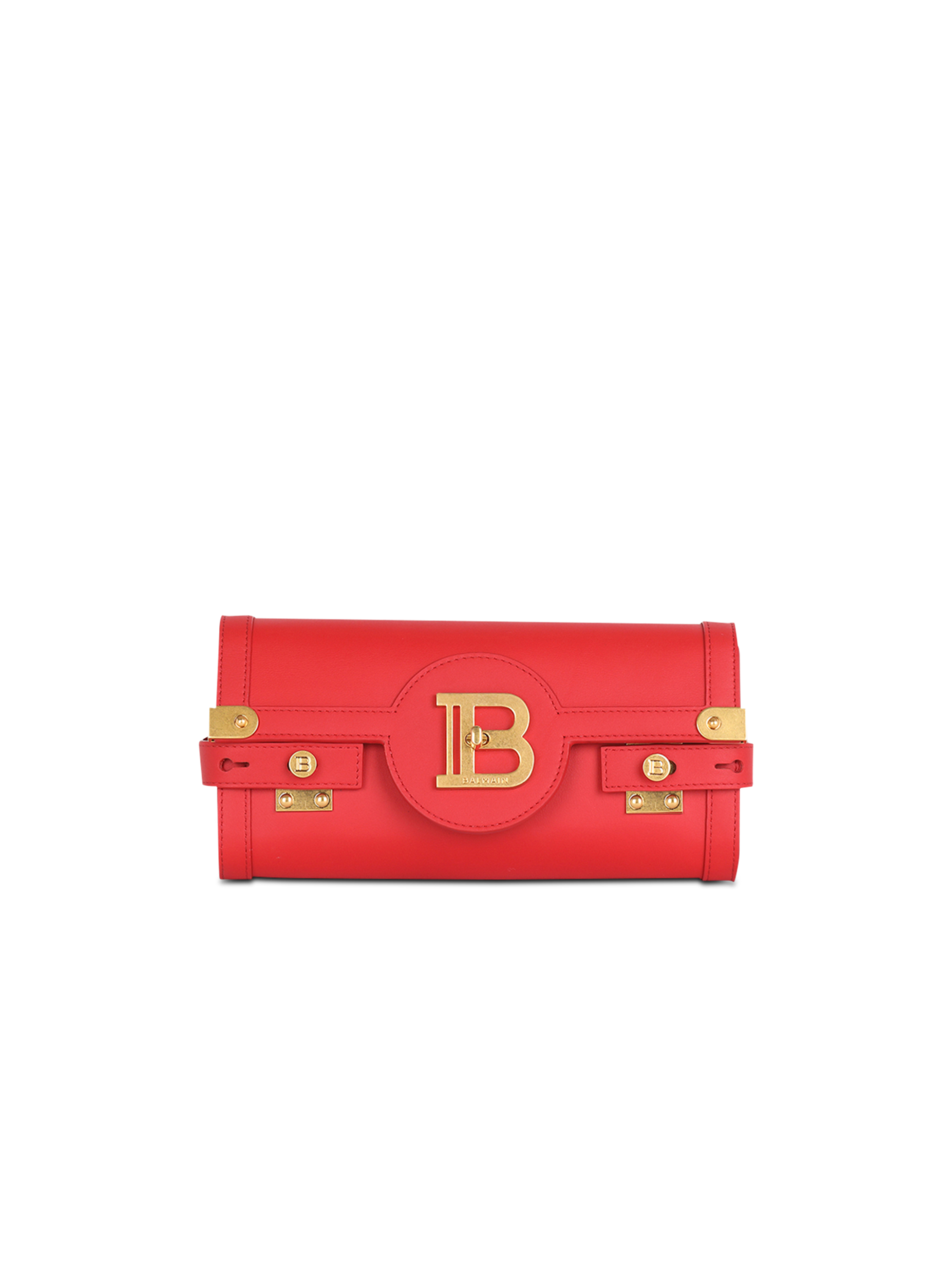 Smooth leather B-Buzz 23 clutch bag, red, hi-res