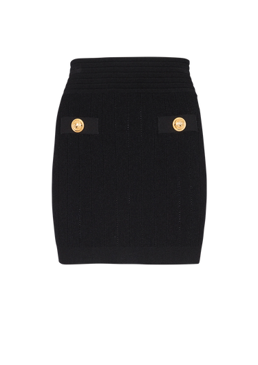 Short eco-designed knit skirt 