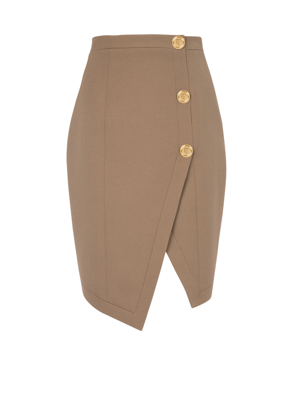 Wool skirt, brown, hi-res