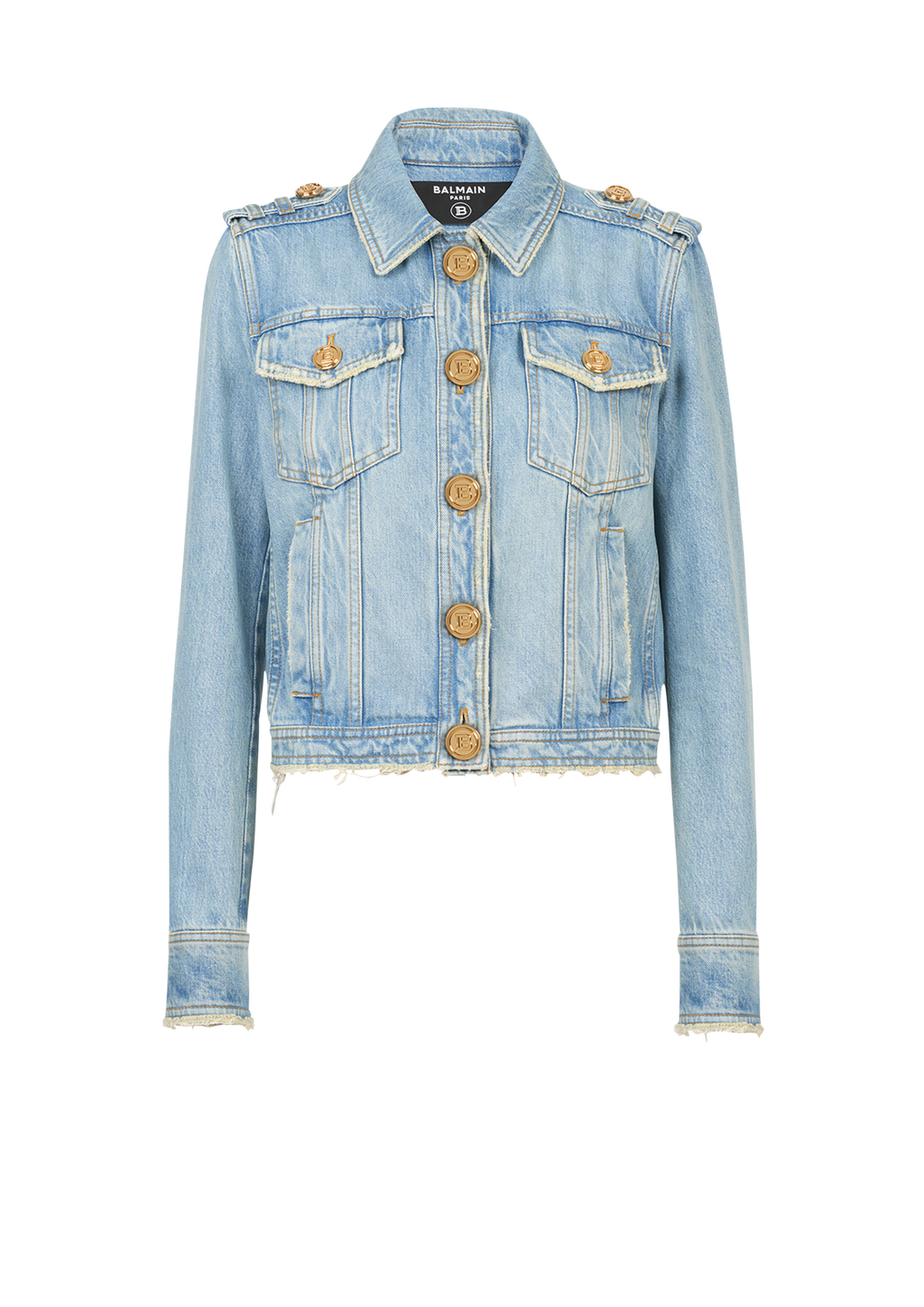 Vintage denim jacket, blue, hi-res