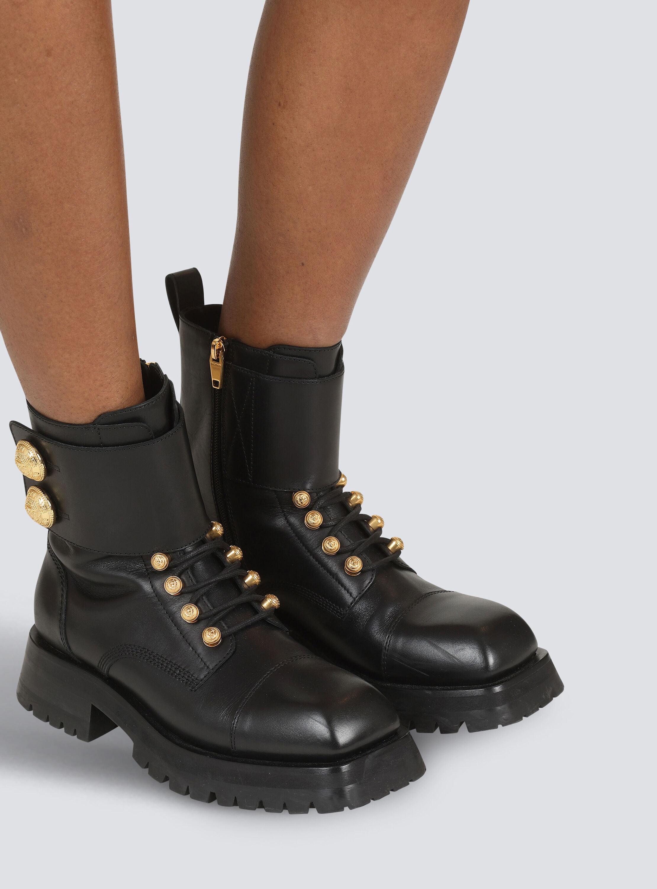 Leather Ranger Army ankle boots - Women 