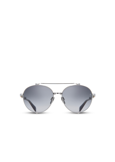 Black and gold-tone titanium Brigade-II sunglasses