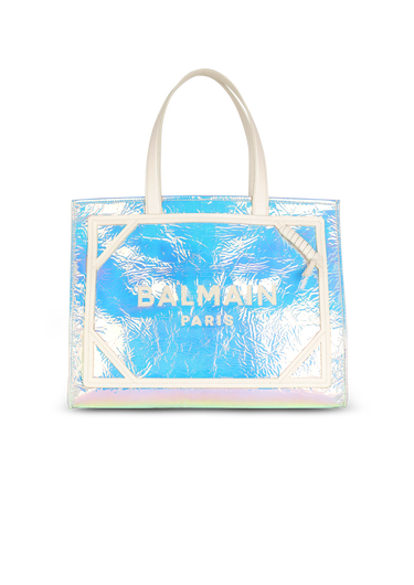 B-Army small iridescent leather shopping bag