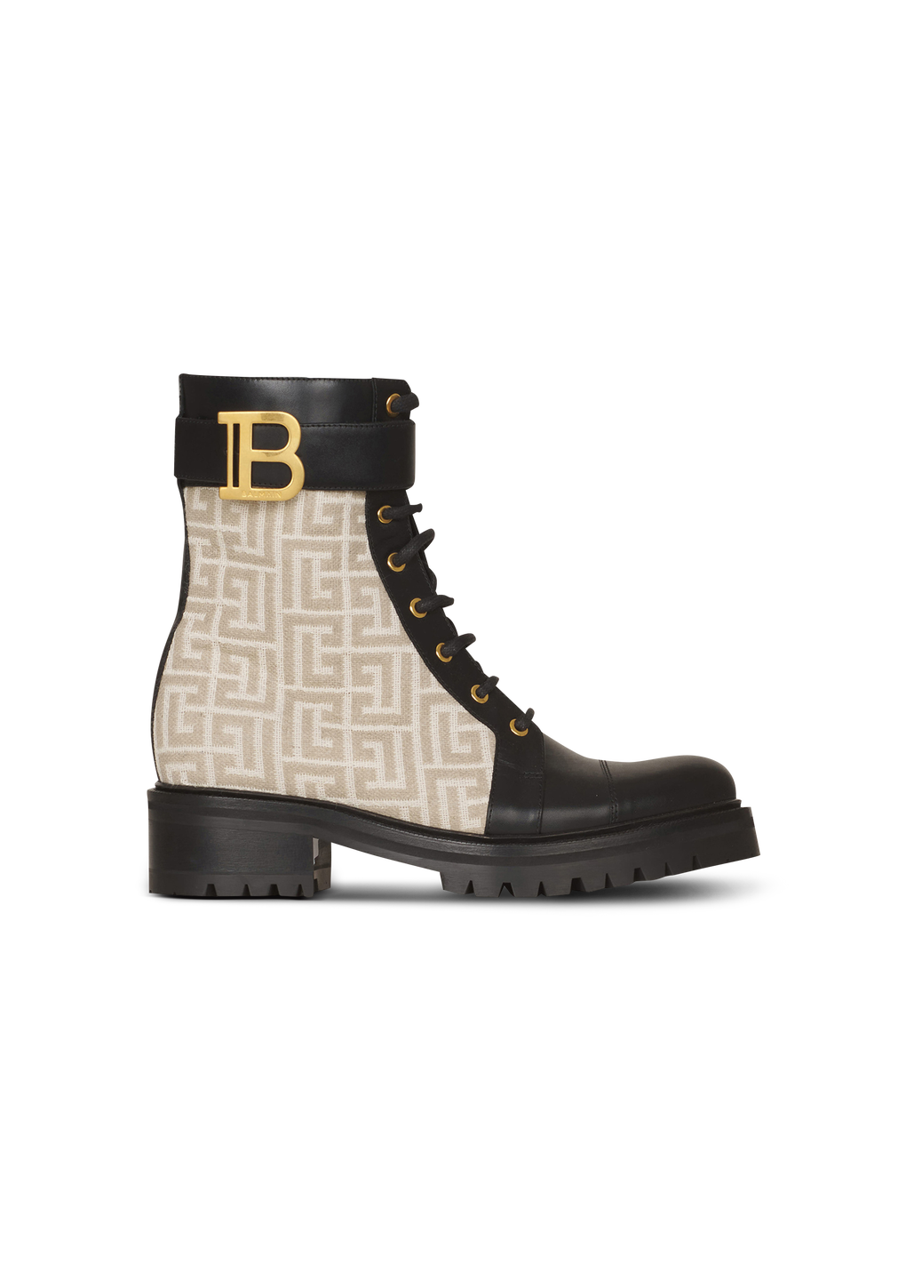 Bicolor jacquard Ranger Romy ankle boots, beige, hi-res