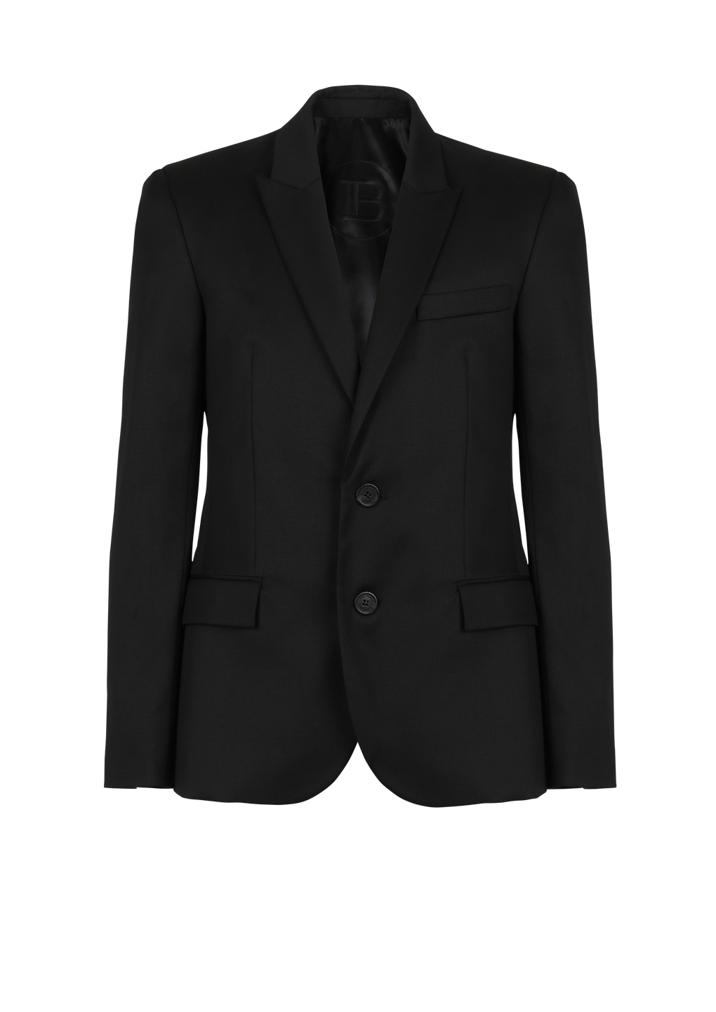 Two-button wool blazer , black, hi-res