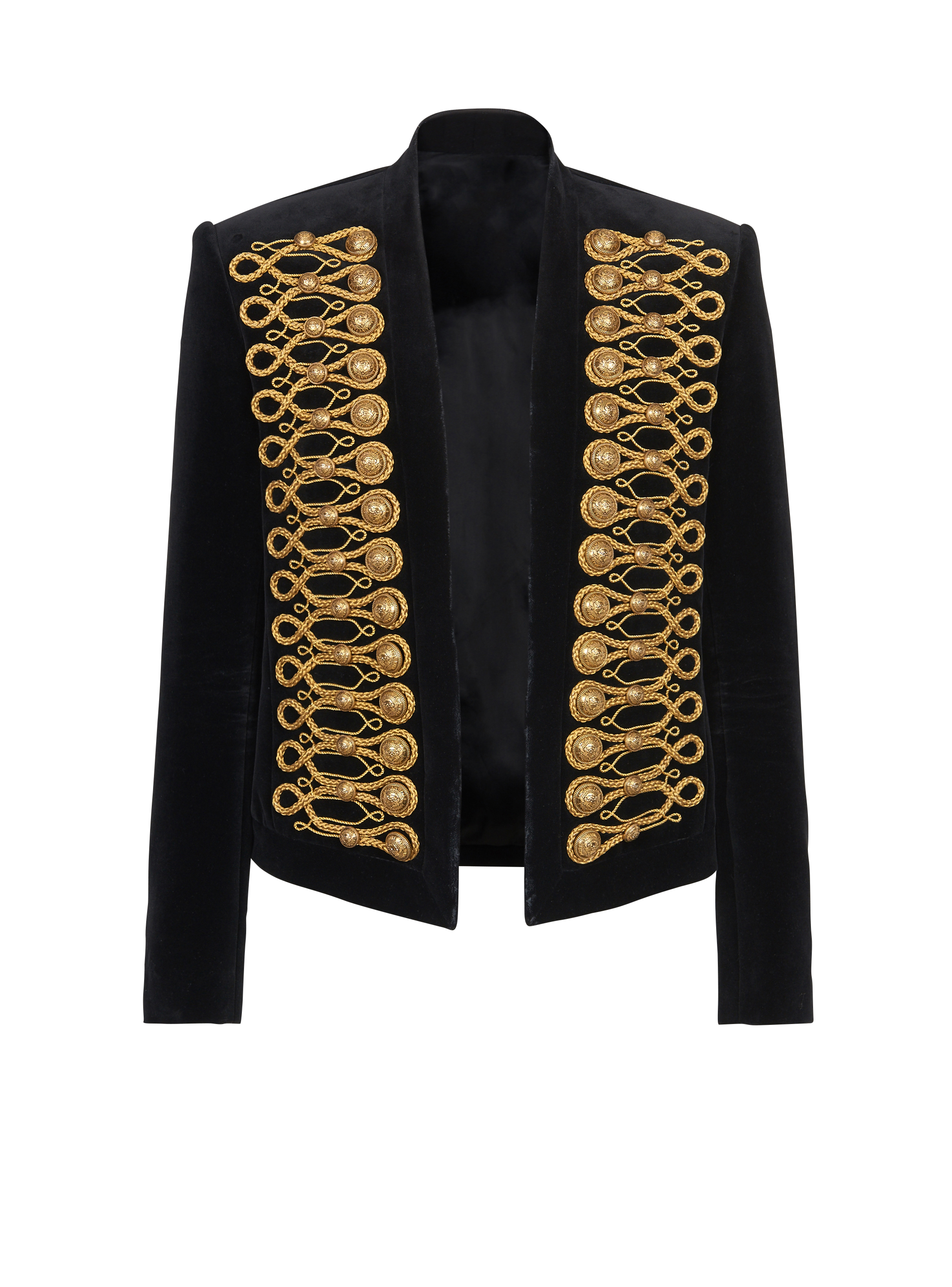 Velvet Brandenburg spencer jacket with 