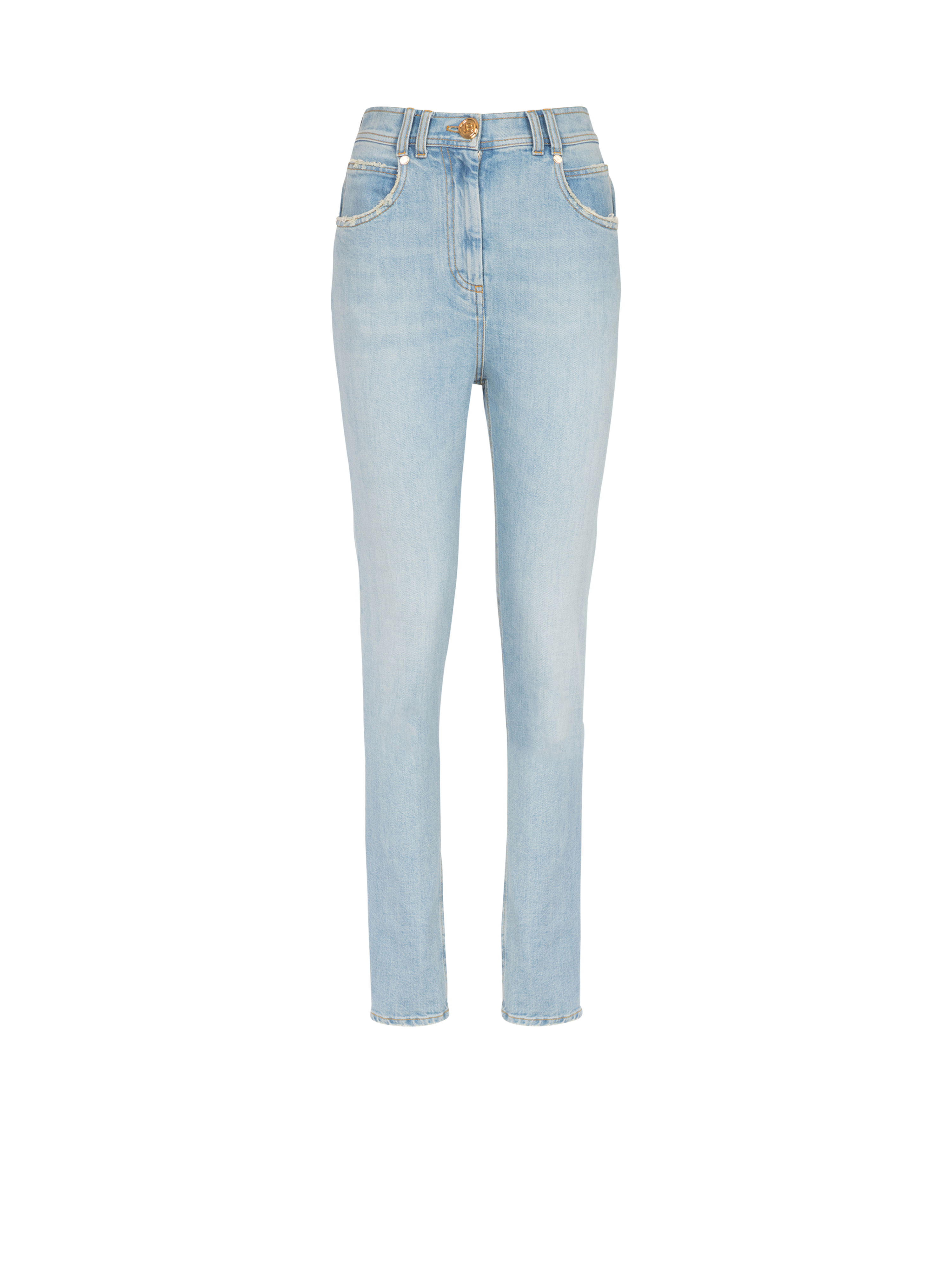 Skinny cut eco-designed jeans, blue, hi-res
