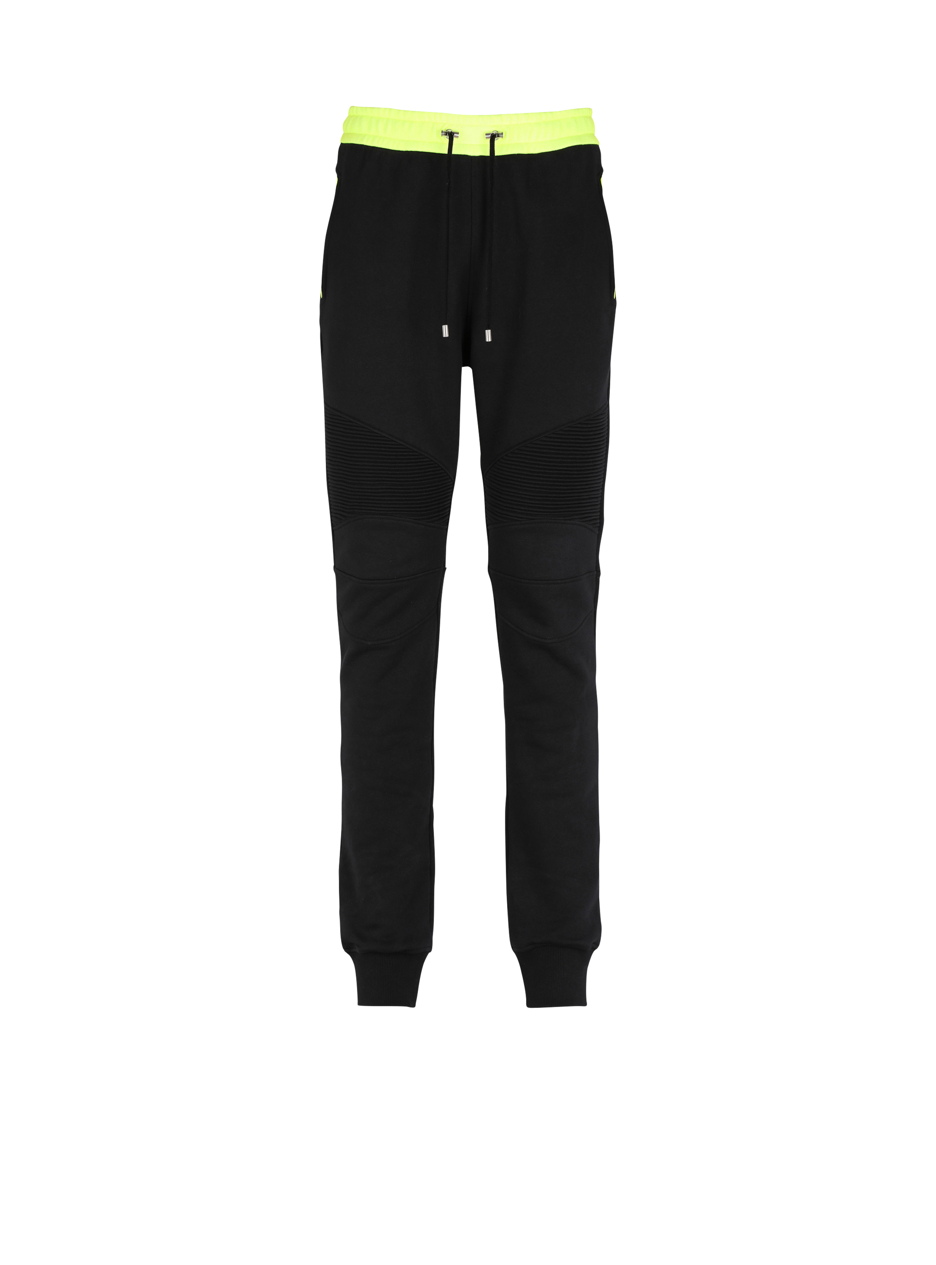 Capsule After ski - cotton sweatpants with Balmain Paris logo print, black