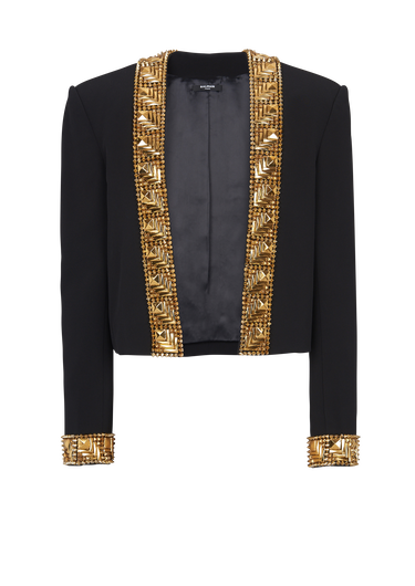 Blazer embroidered with pyramid studs